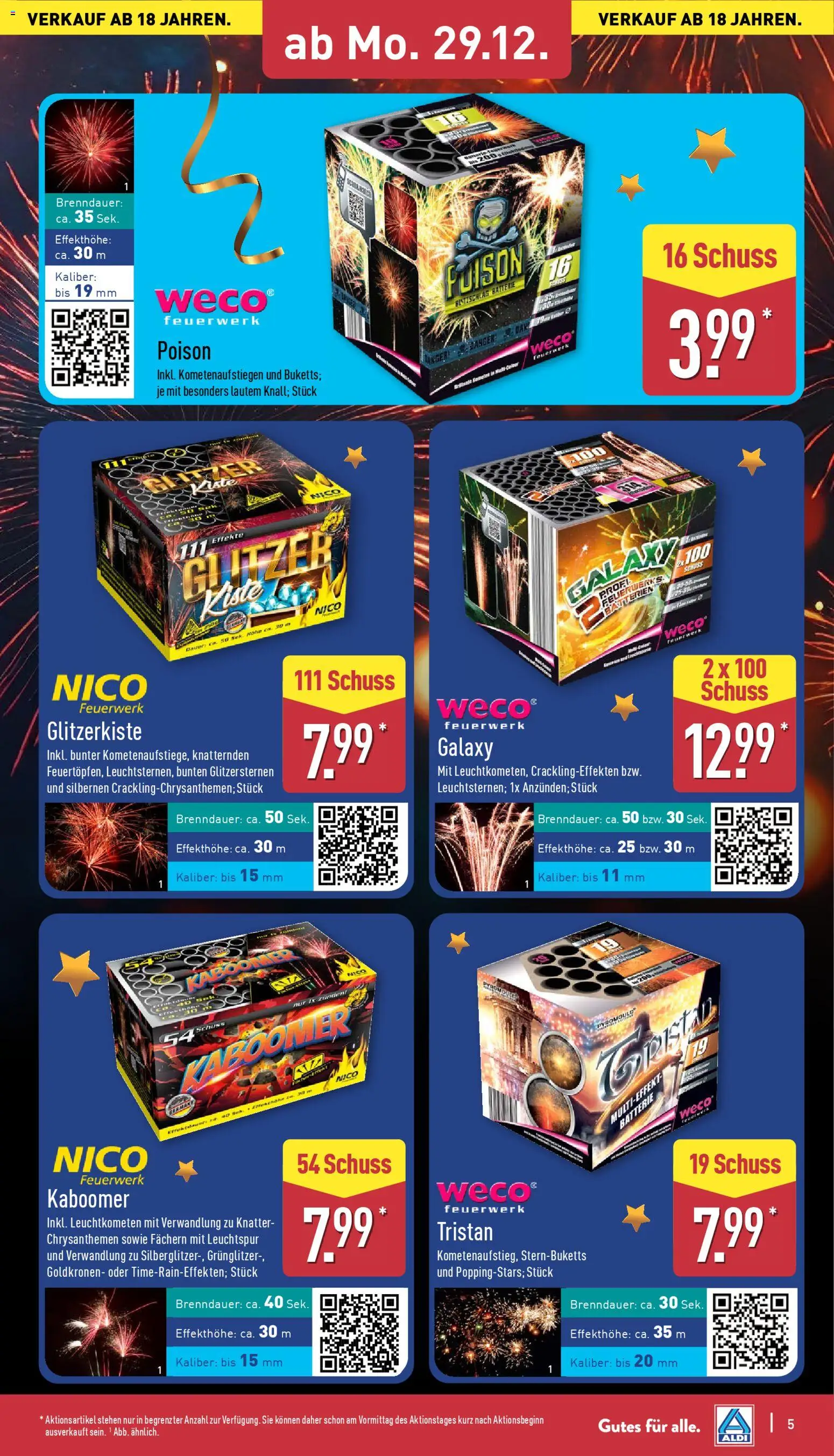 Aldi Feuerwerk – gültig ab 29.12.2025 | Seite: 5 | Produkte: Batterien, Batterie