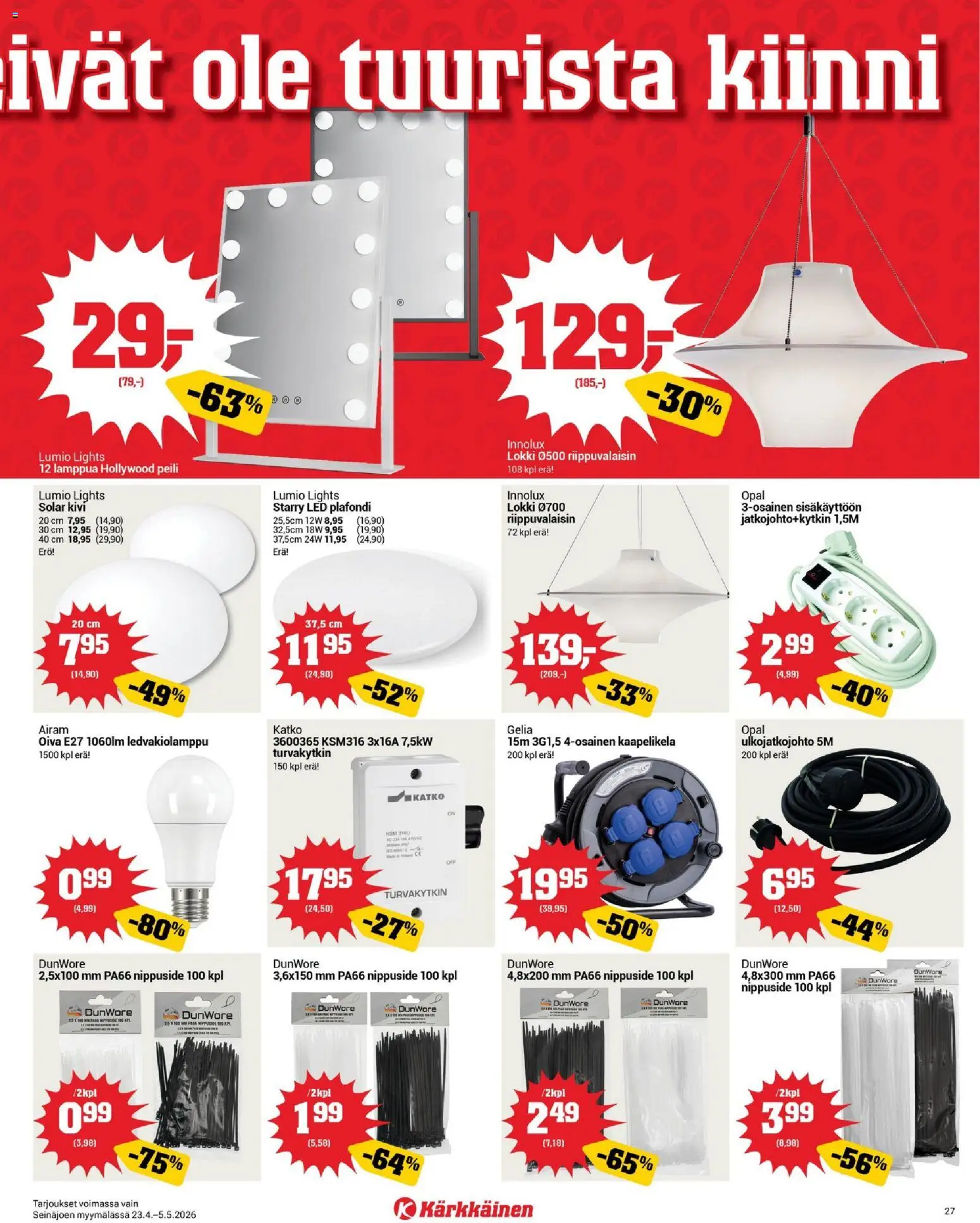 Kärkkäinen tarjoukset - Seinäjoen alue – voimassa 23.04.2026 alkaen | Sivu: 27 | Tuotteet: Peili