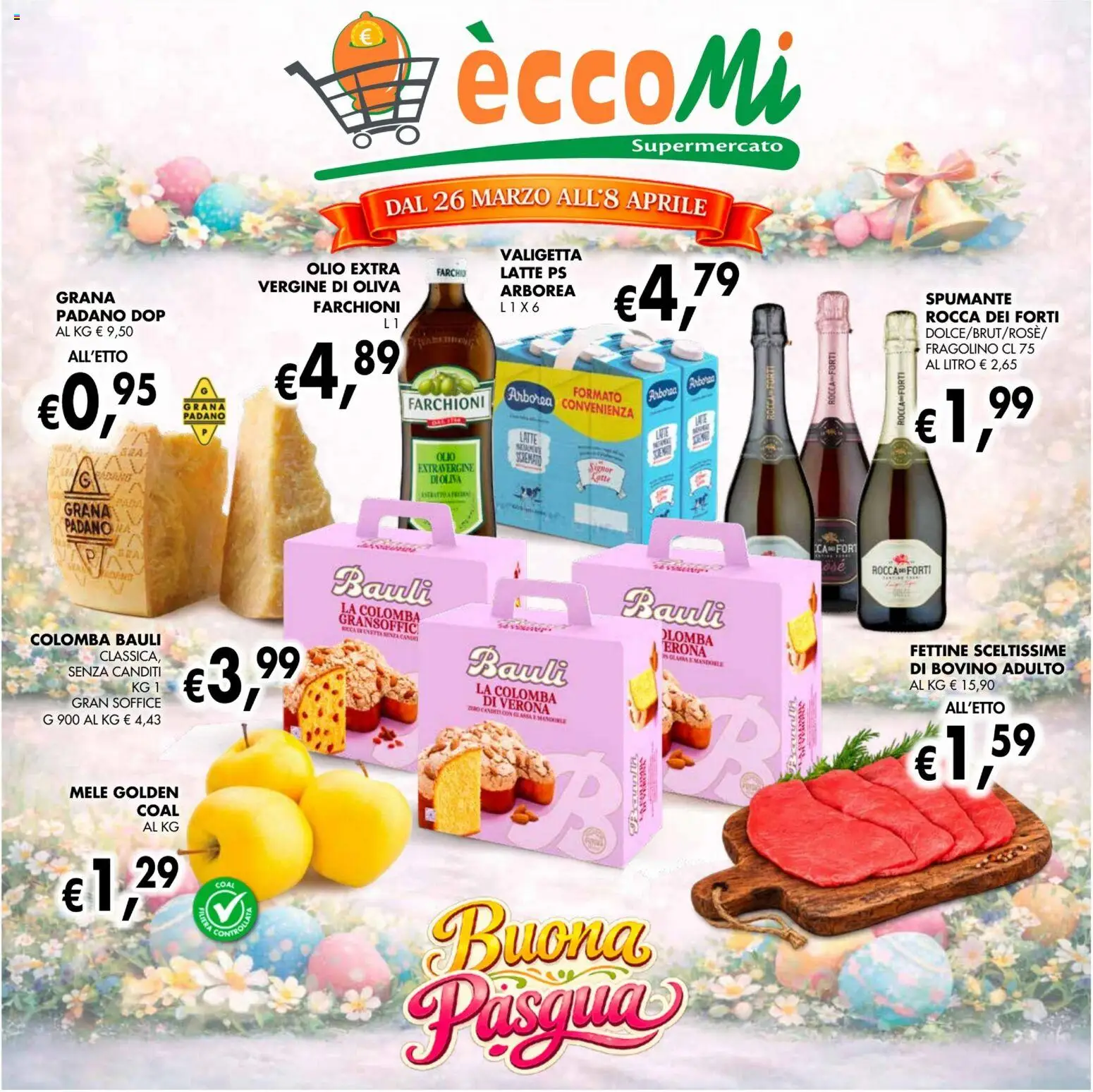 Volantino Coal del 26.03.2026 | Pagina: 1 | Prodotti: Bovino, Mele, Spumante, Valigetta