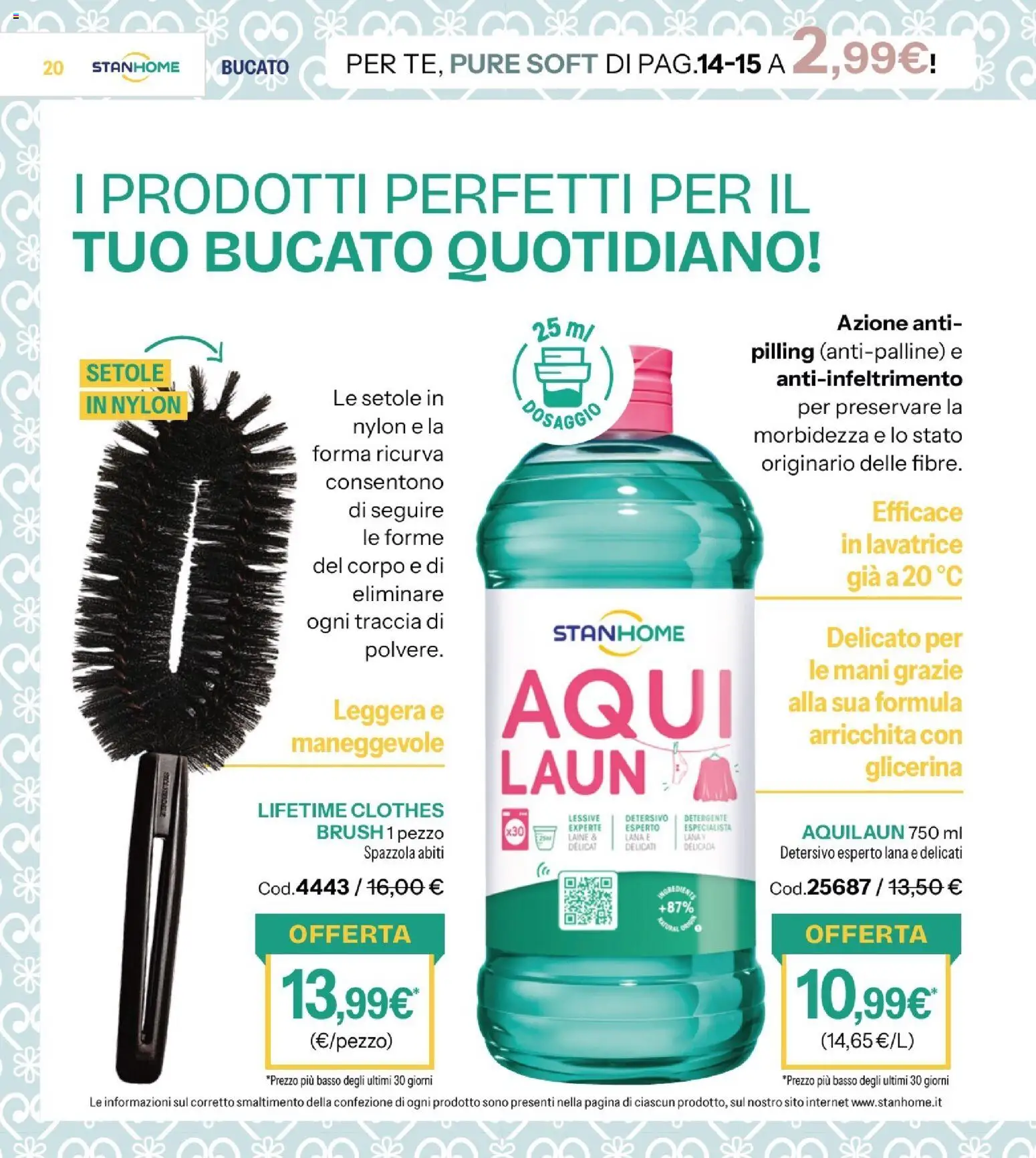 Volantino Stanhome del 08.01.2026 | Pagina: 20 | Prodotti: Spazzola, Detergente, Abiti, Lavatrice