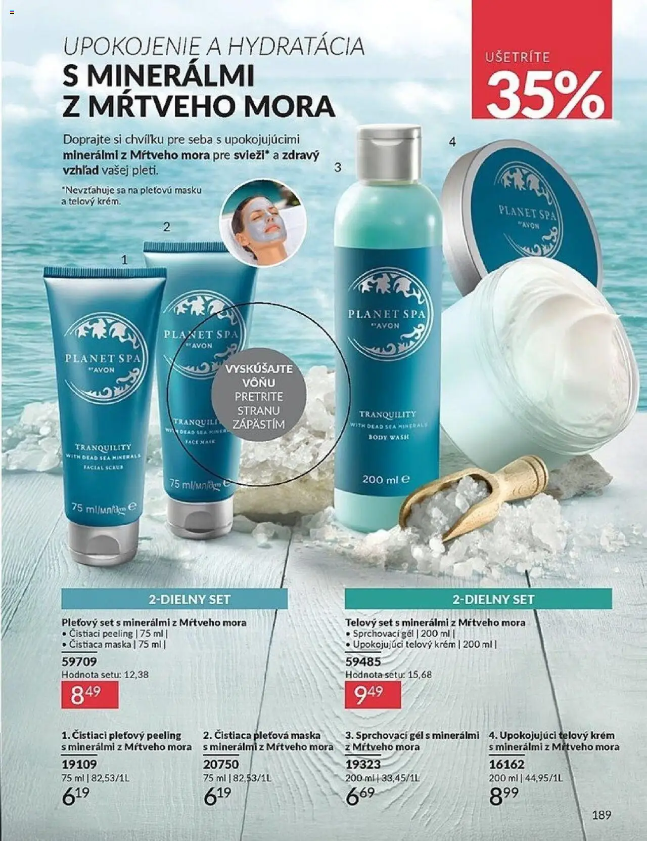 Nové Avon akcie – leták je platný od 01.10.2025 | Strana: 189 | Produkty: Maska, Peeling, Telový krém, Krém