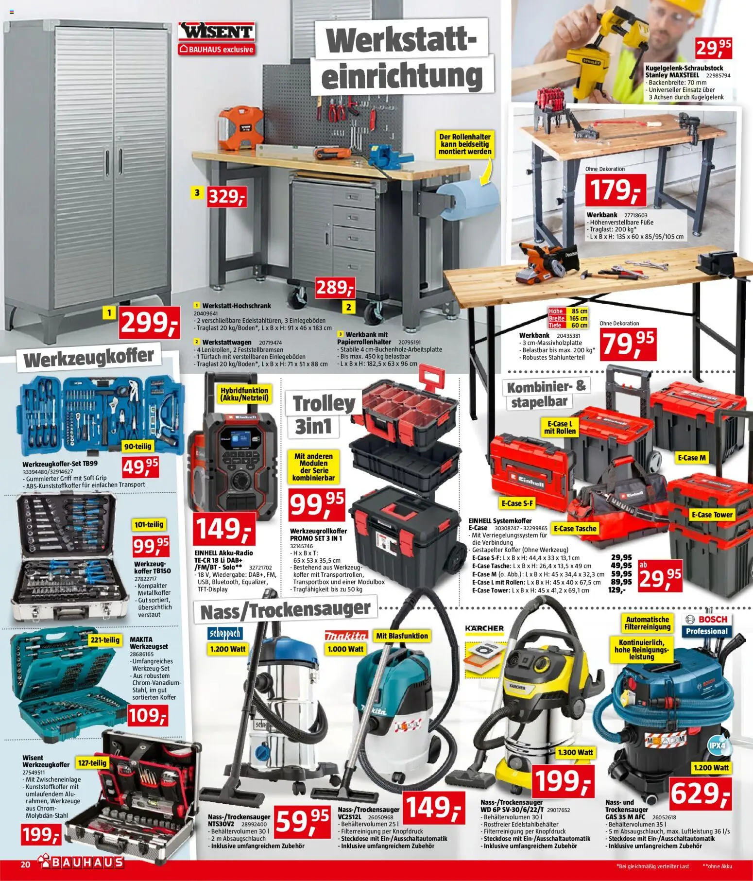 Bauhaus Prospekt aktuell gültig ab 05.11.2025 | Seite: 20 | Produkte: Koffer, Tasche, Steckdose