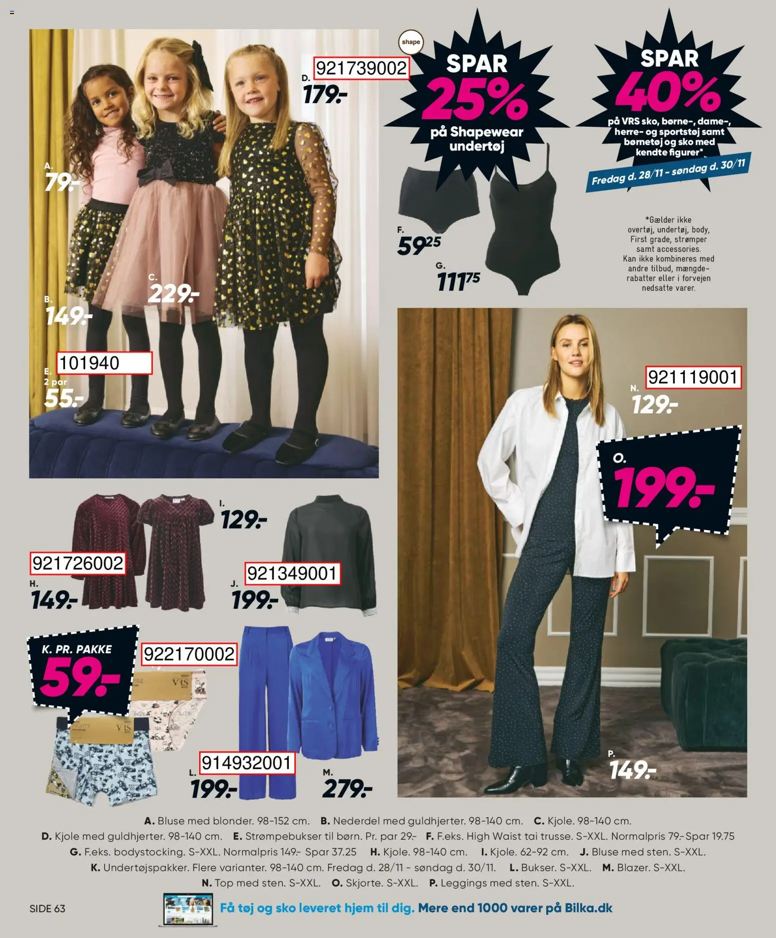 Bilka tilbudsavis – gyldig fra 28.11.2025 | Side: 74 | Produkter: Nederdel, Kjole, Strømper, Tøj