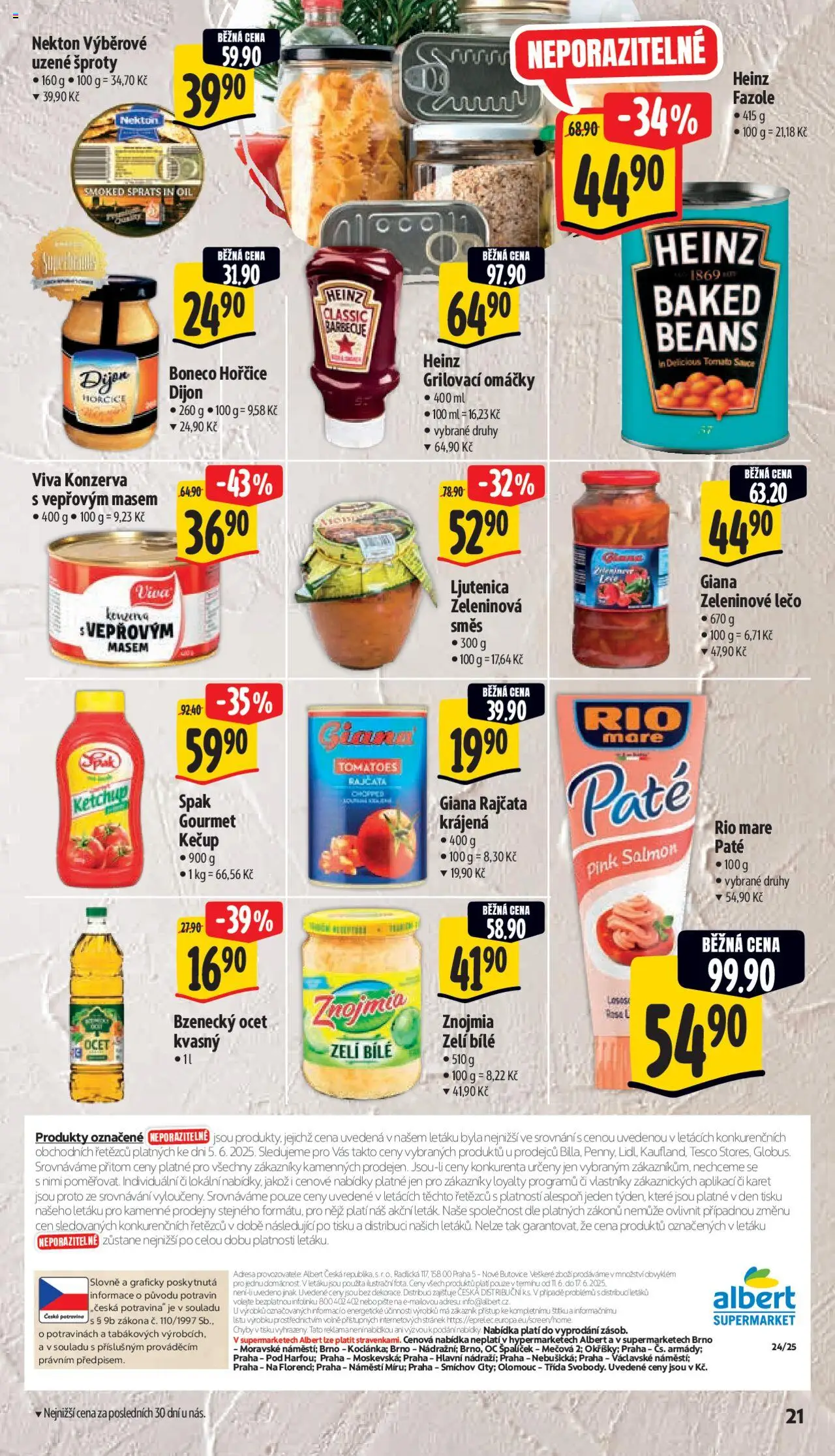 Albert leták - Supermarket od 11.06.2025 | Strana: 29 | Produkty: Gourmet, Rajčata, Heinz fazole, Fazole