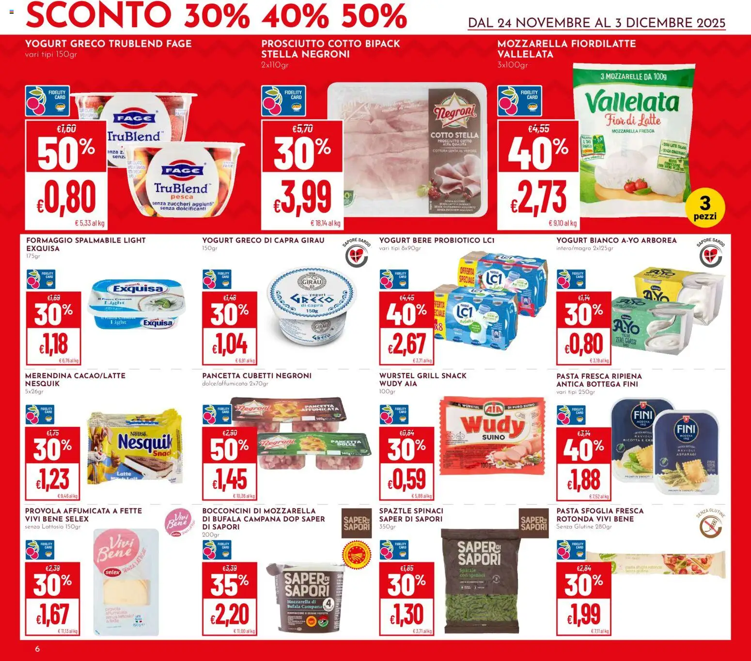 Volantino Pan del 24.11.2025 | Pagina: 6 | Prodotti: Pancetta, Suino, Spinaci, Ricotta