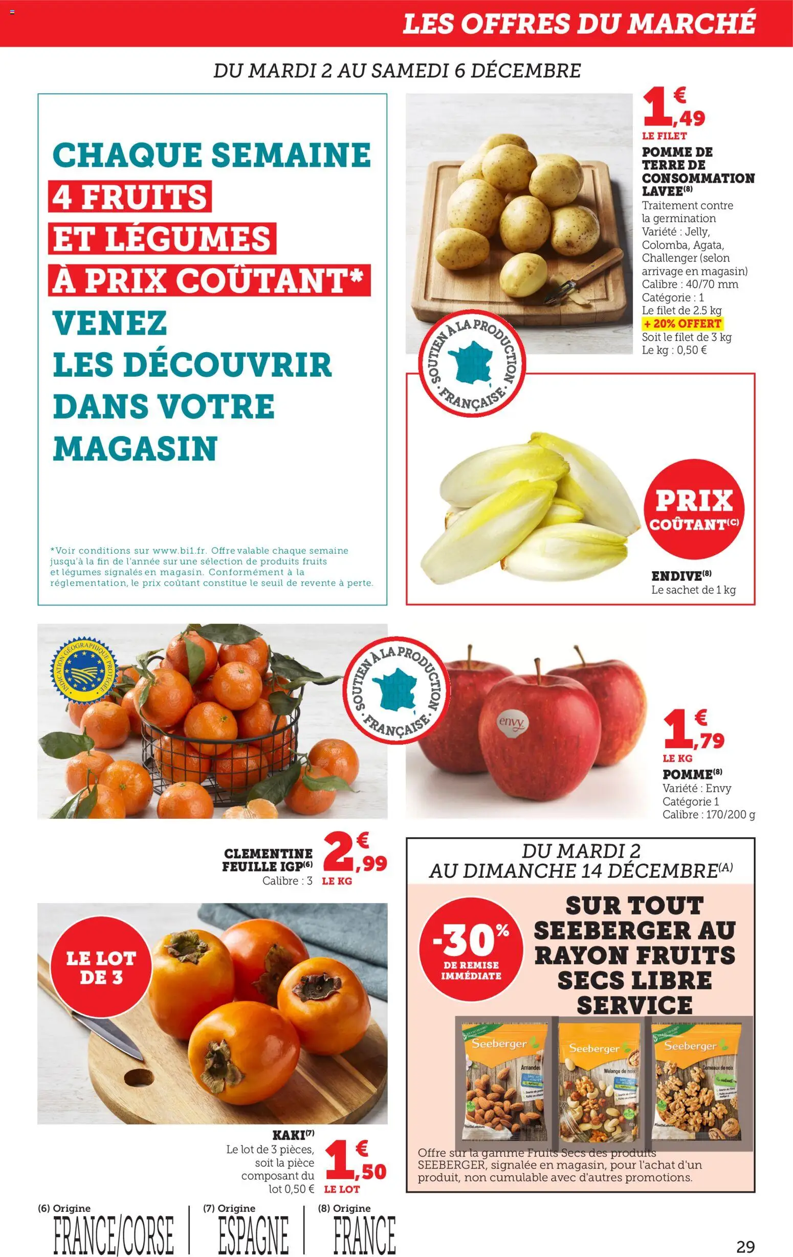{H1} | Page: 30 | Produits: Clémentine, Pomme, Pomme de terre, Fruits secs