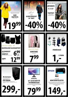 Tuuri tarjoukset – voimassa 10.09.2025 alkaen | Sivu: 15 | Tuotteet: Alusvaatteet, Alushousut, Näyttö, Pöytäkone