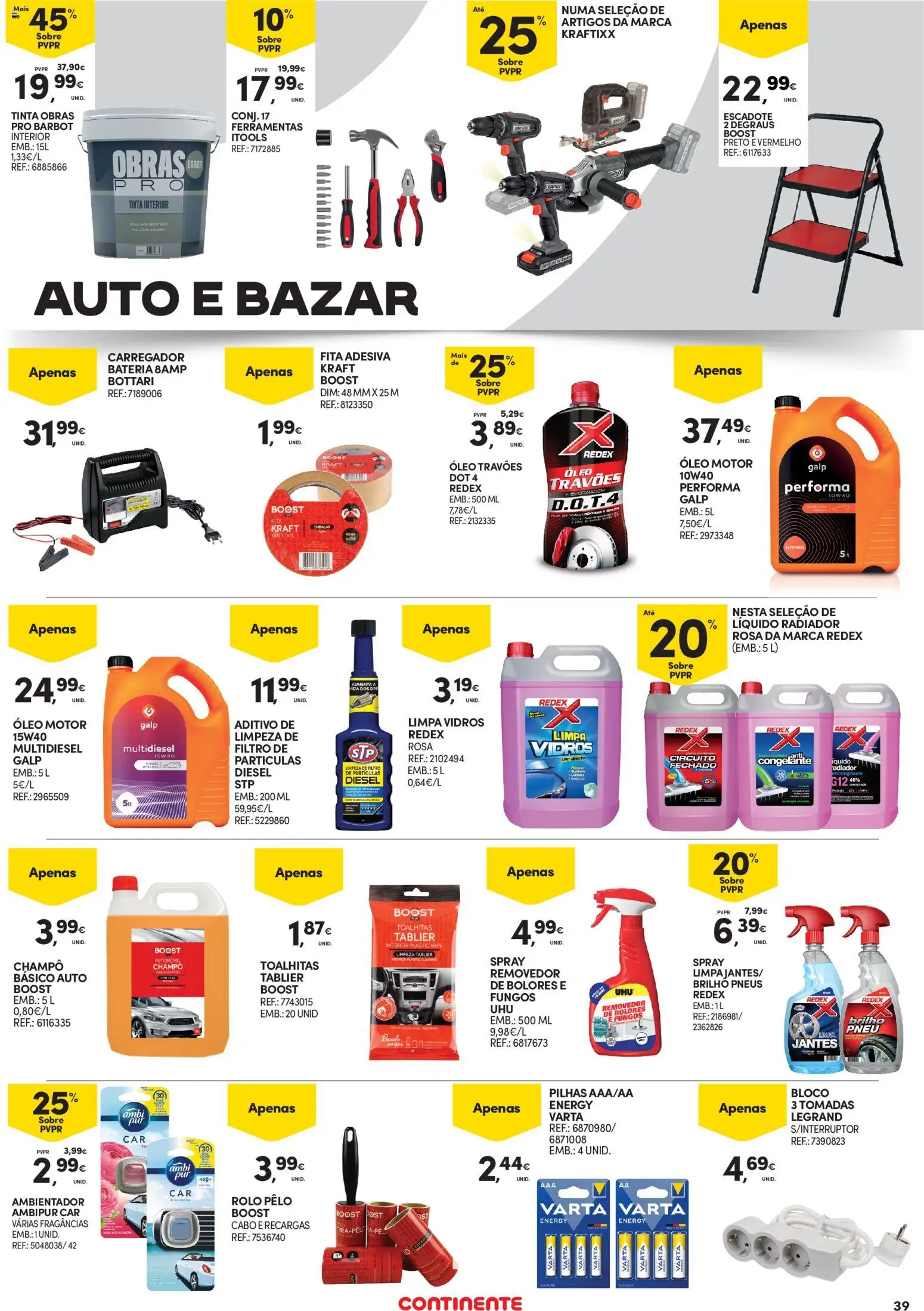 Continente - Açores │ válido de 13.11.2025 | Página: 39 | Produtos: Cabo, Tinta, Ferramentas, Bateria