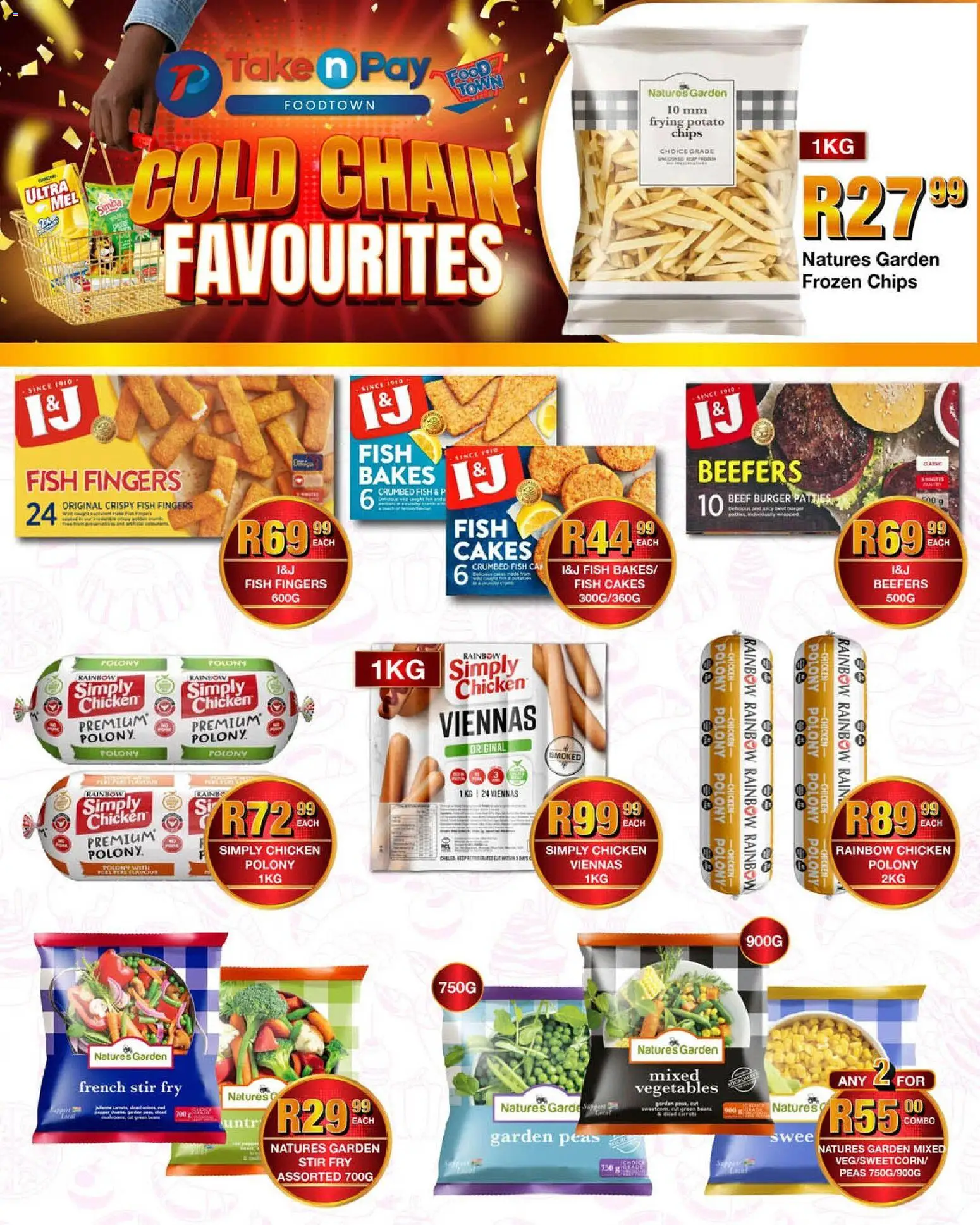 New Take n Pay catalogue – valid from 27.04.2026 | Page: 27 | Products: Chicken, Beef, Chips, Vegetables
