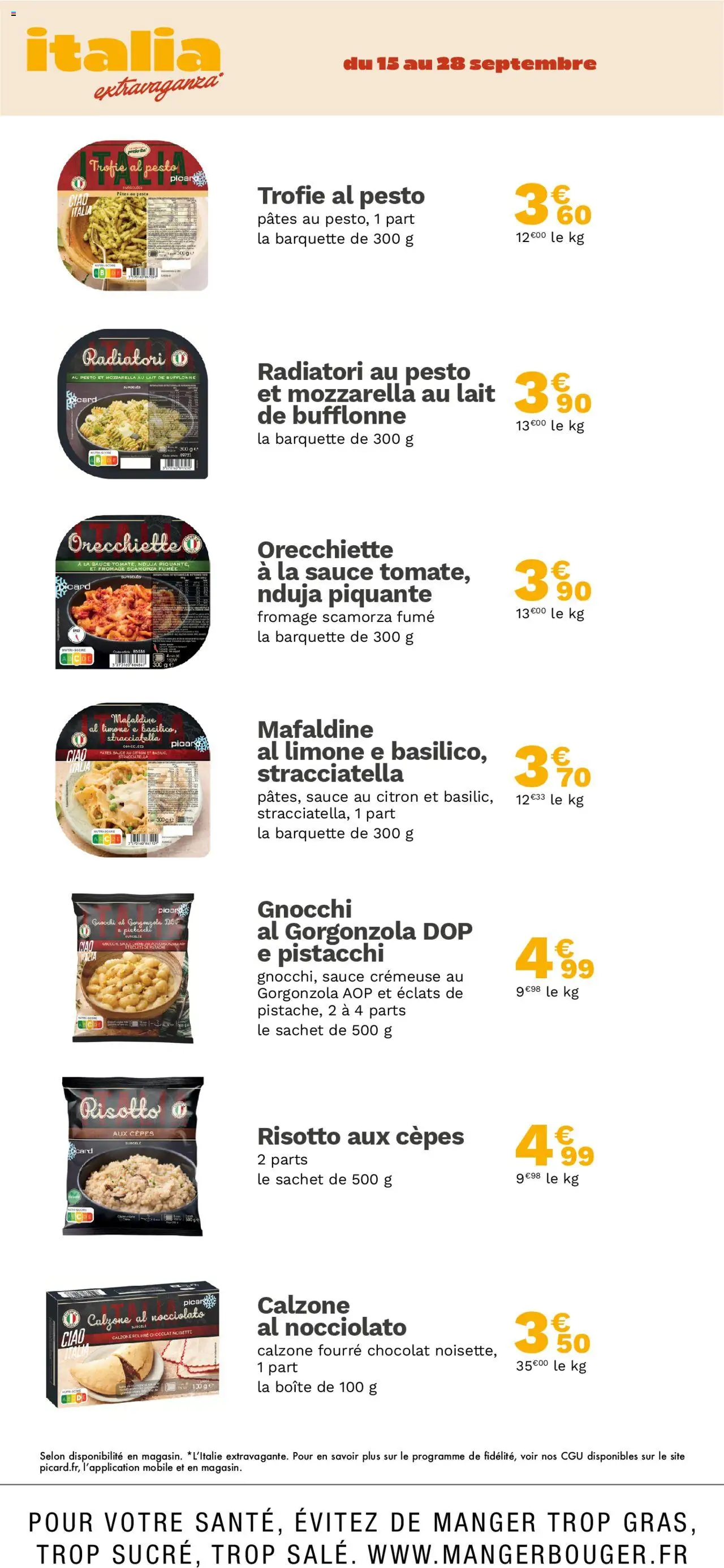  | Page: 5 | Produits: Lait, Fromage, Chocolat, Pâtes