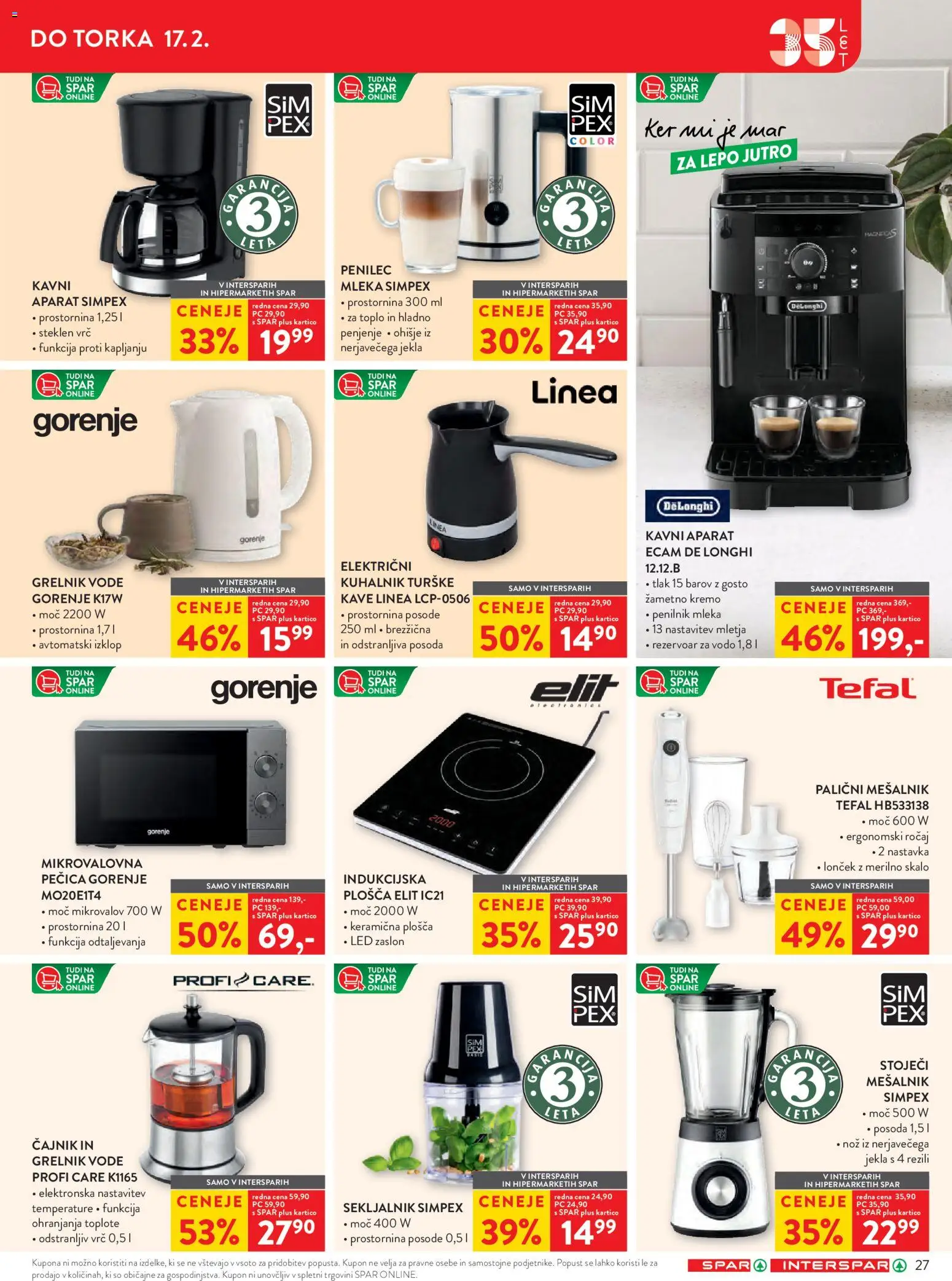 Novi Spar katalog ponudbe – veljaven od 04.02.2026 | Stran: 43 | Izdelki: Mesalnik, Pecica, Cajnik, Grelnik vode