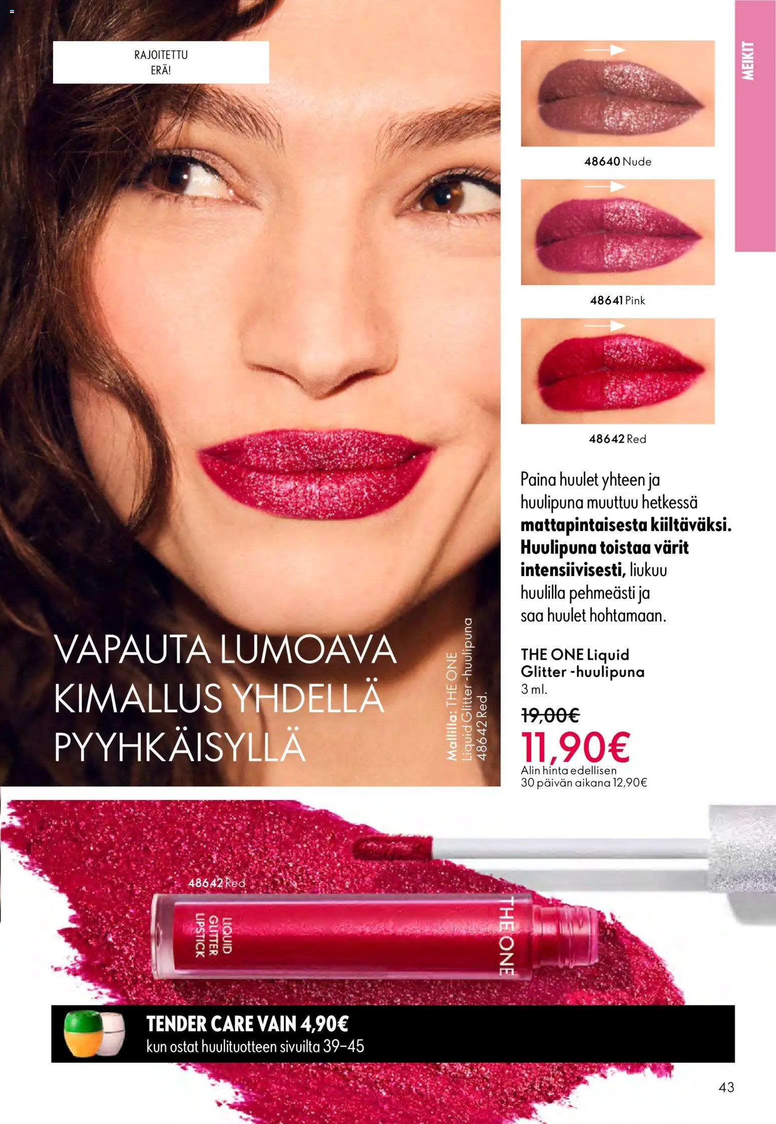 Oriflame - Esite 03 – voimassa 18.02.2026 alkaen | Sivu: 43 | Tuotteet: Huulipuna