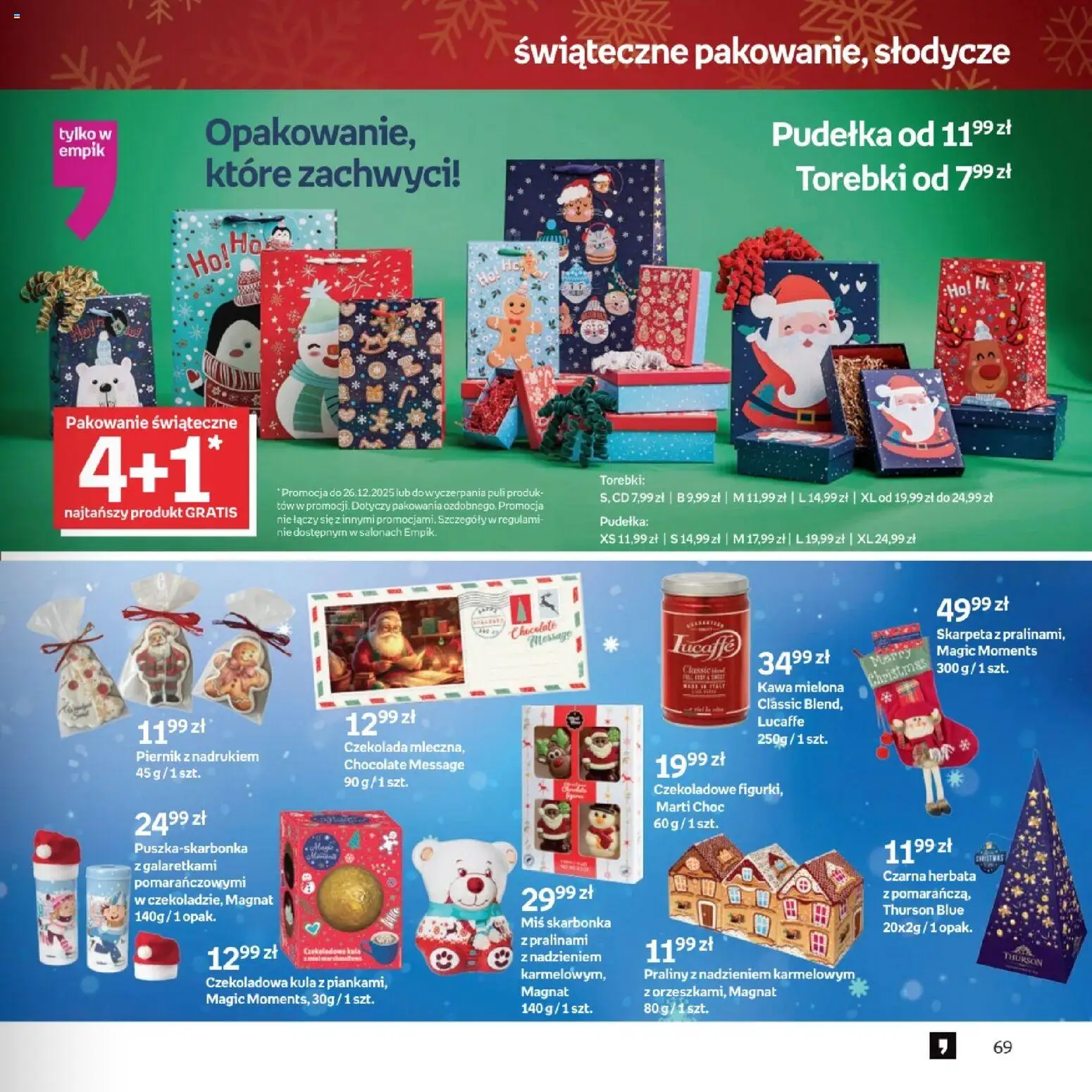 Empik promocje - Witaj w klubie znajdujących trafione prezenty dla każdego od 10.12.2025 | Strona: 69 | Produkty: Praliny, Czekolada, Herbata, Torebki