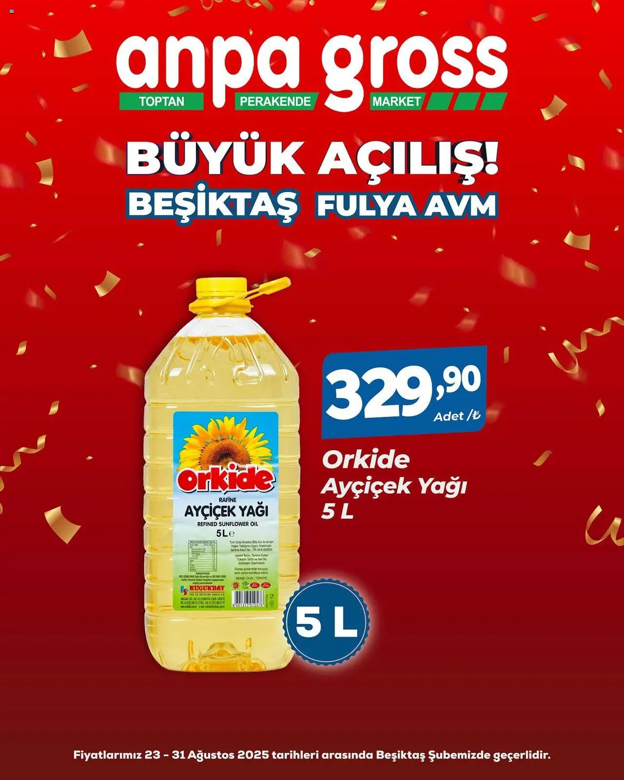 Anpa Gross Büyük Açılış - 23.08.2025 tarihinden itibaren geçerlidir | Sayfa: 1