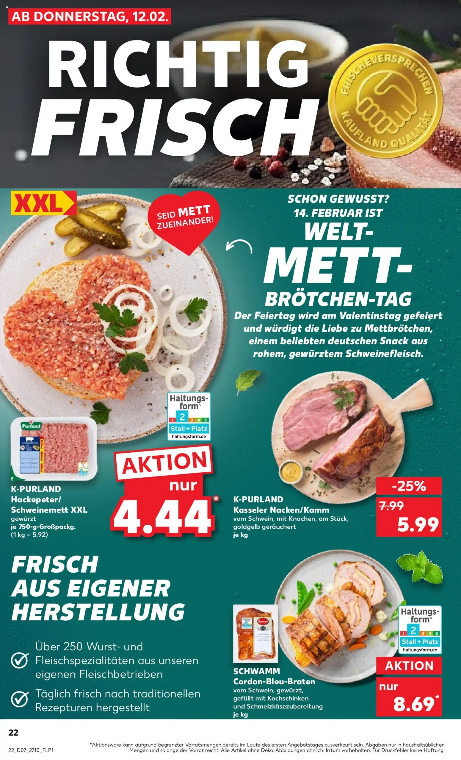 Kaufland prospekt Zeitz	 – gültig ab 12.02.2026 | Seite: 22 | Produkte: Wurst