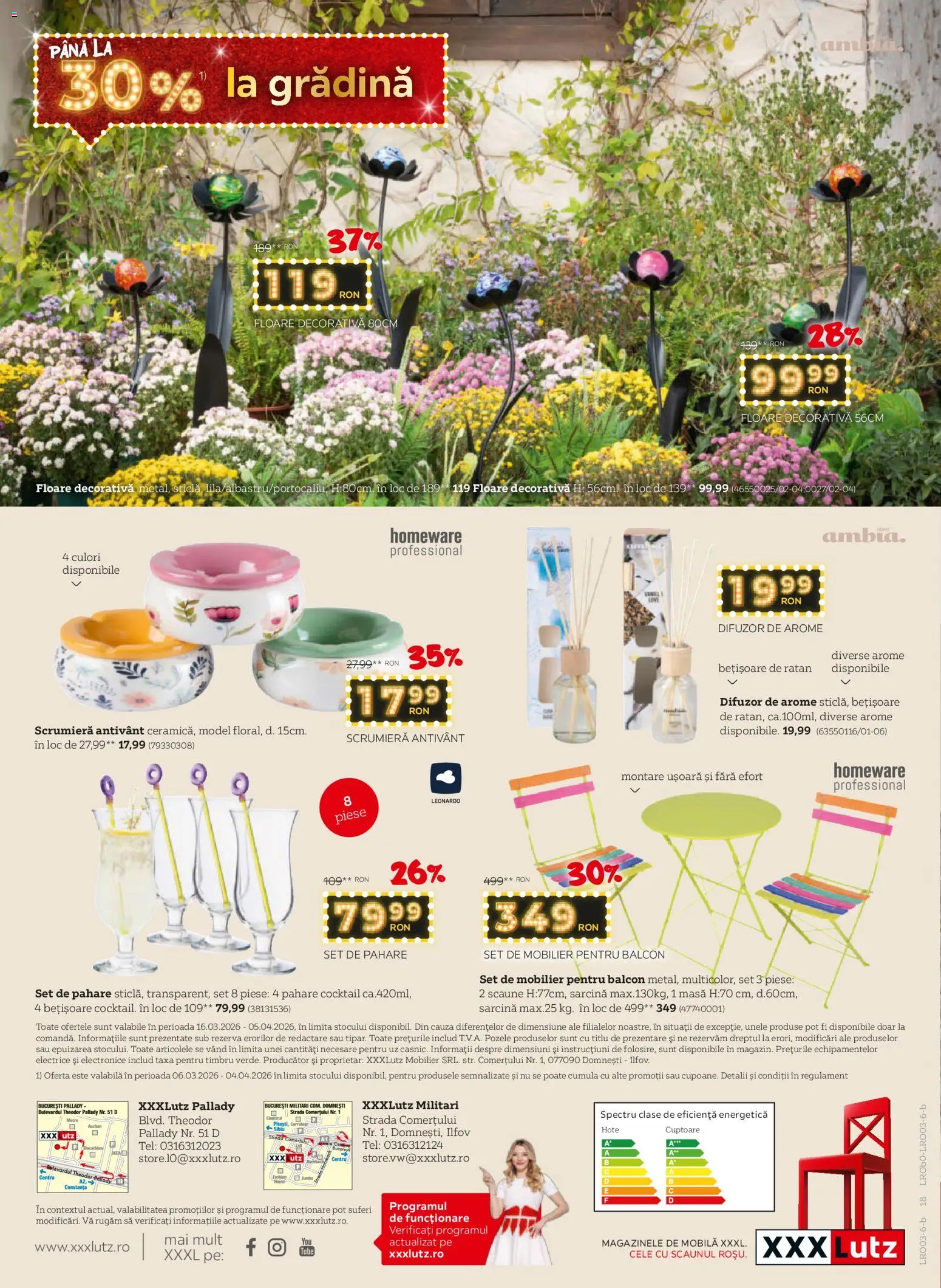 Noul catalog XXXLutz – valabil de la 16.03.2026 | Pagină: 18 | Produse: Difuzor, Pahare, Masă, Cocktail