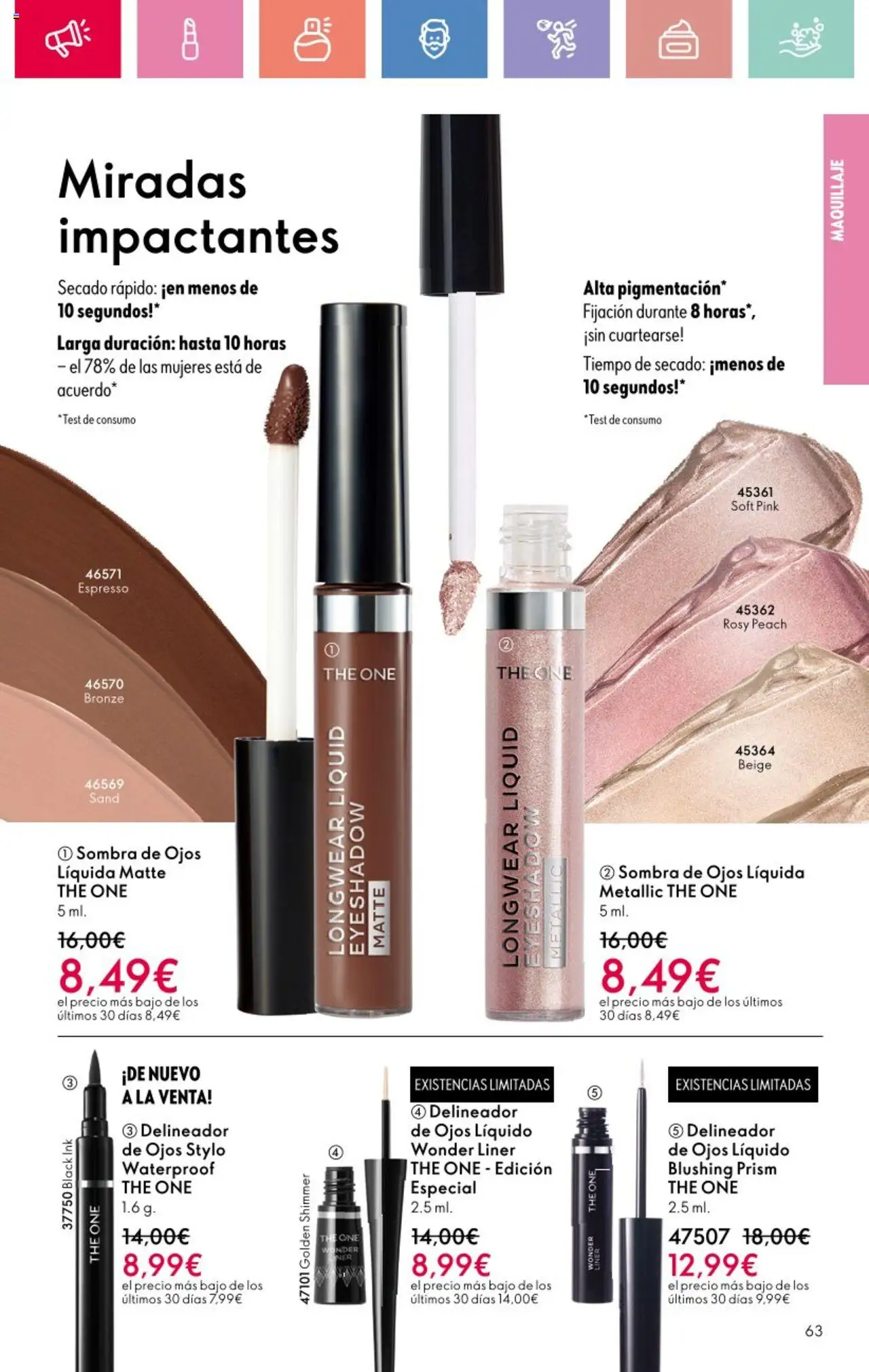Oriflame - Catálogo Campaña 12 │ válido desde el 24.08.2025 | Página: 63 | Productos: Maquillaje, Sombra, Delineador, Sombra de ojos