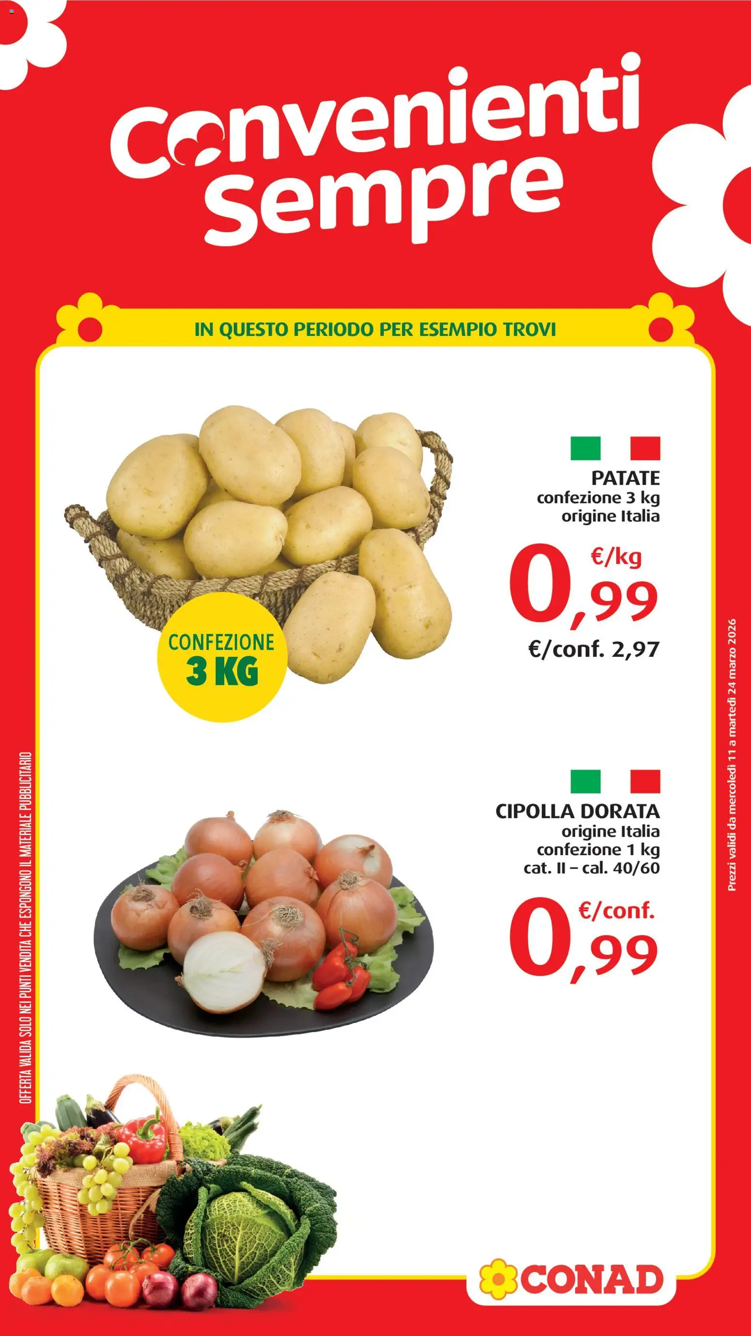 Volantino Conad del 11.03.2026 | Pagina: 2 | Prodotti: Patate
