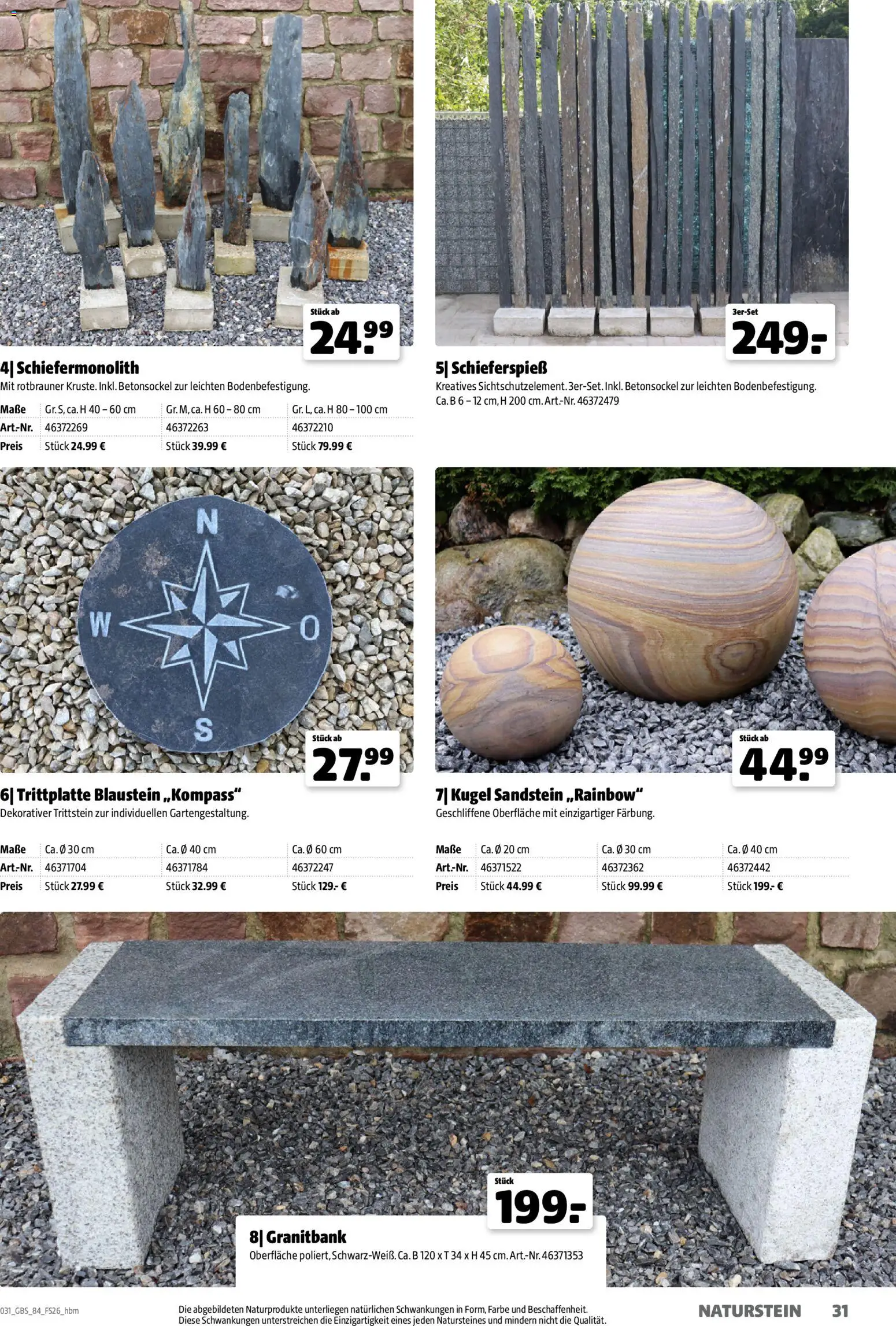 Hagebau Gartenbaustoffsortiment – gültig ab 02.03.2026 | Seite: 31