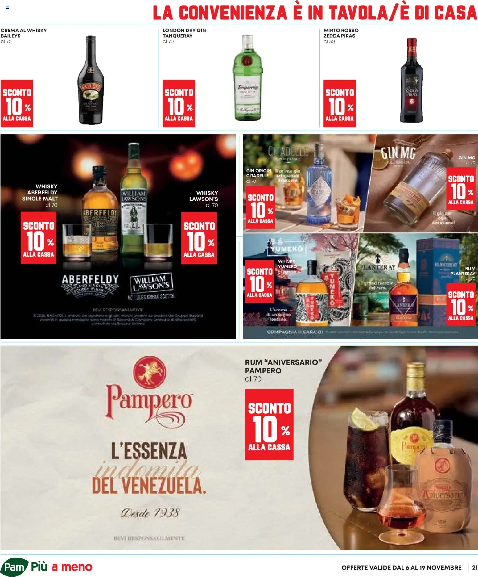 Volantino Panorama del 06.11.2025 | Pagina: 21 | Prodotti: Crema, Gin, Whisky, Rum