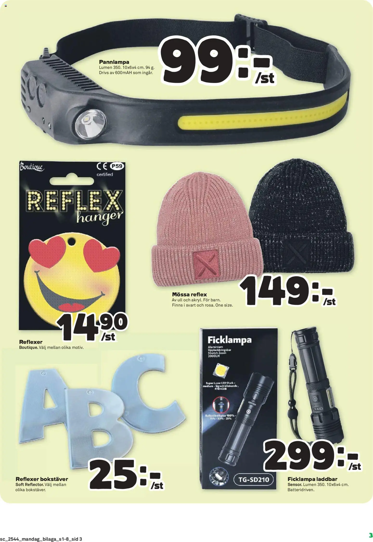 Coop Forum reklamblad aktuell från 27.10.2025 | Sida: 19 | Produkter: Batteri, Ficklampa, Mössa, Pannlampa