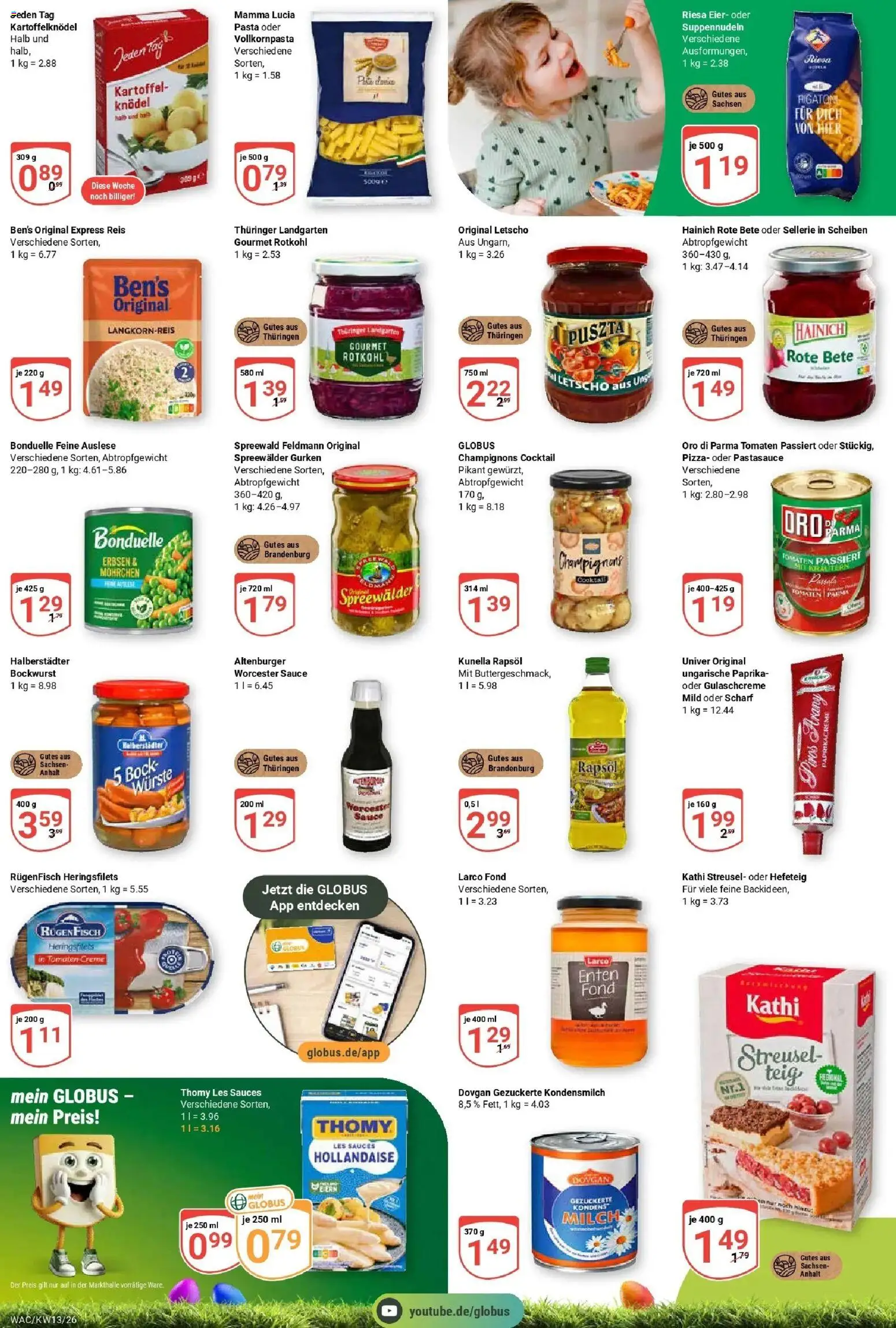 Globus prospekt Markkleeberg	 – gültig ab 23.03.2026 | Seite: 7 | Produkte: Thomy les sauces, Rapsöl, Tomaten, Creme
