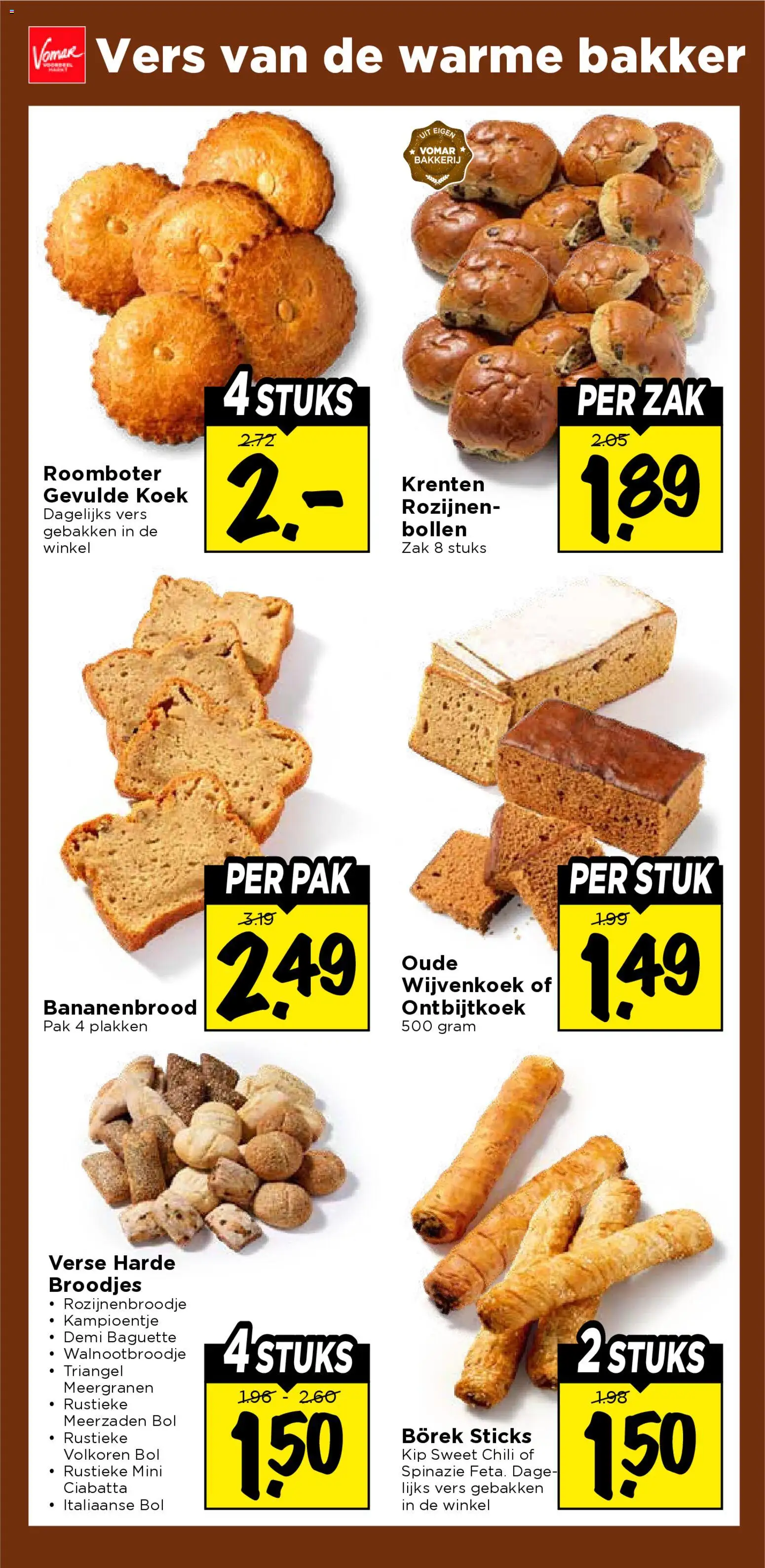 {H1} | Pagina: 19 | Producten: Spinazie, Baguette, Bakkerij, Kip