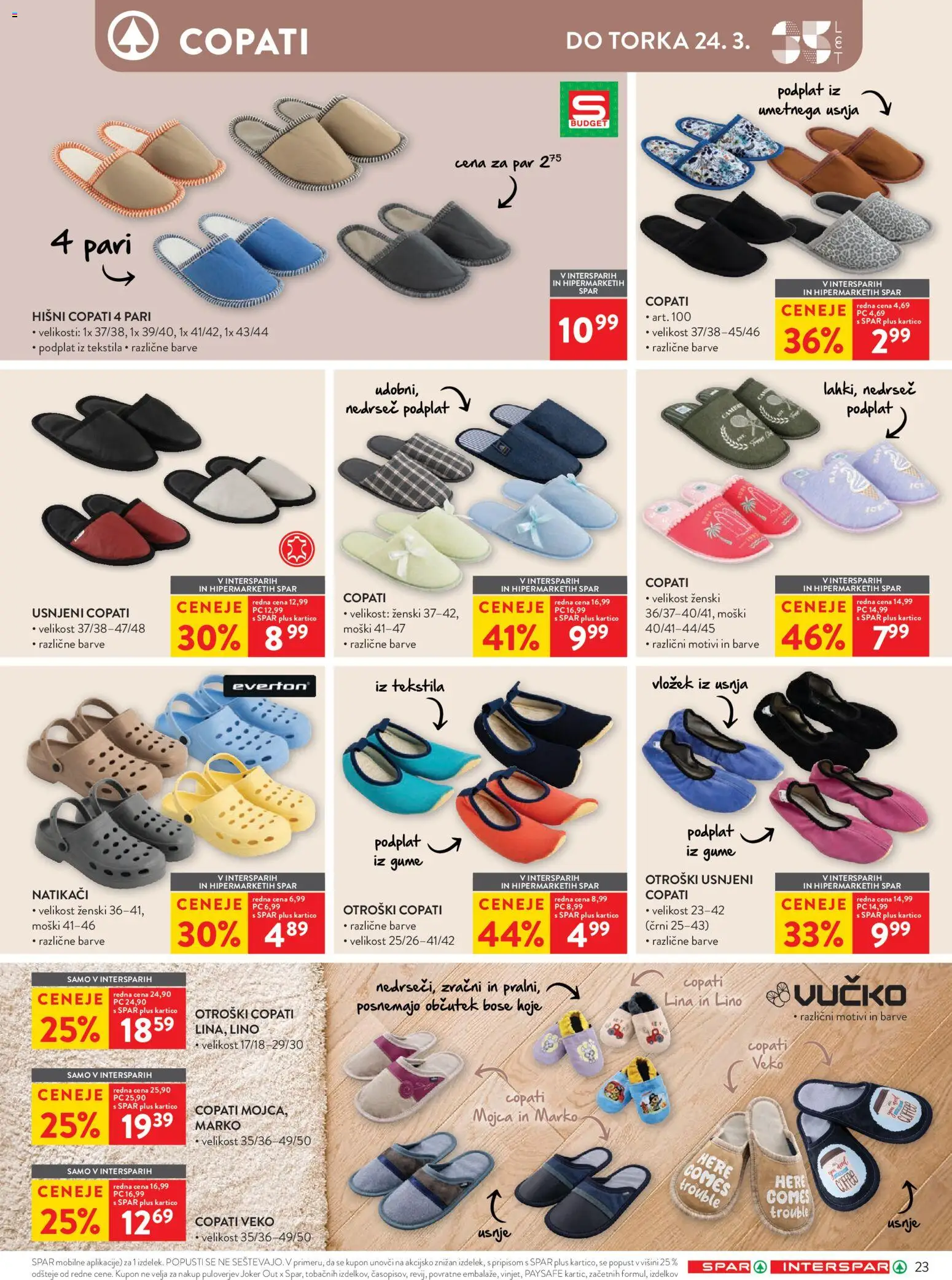 Novi Spar katalog ponudbe – veljaven od 11.03.2026 | Stran: 31 | Izdelki: Natikaci, Copati