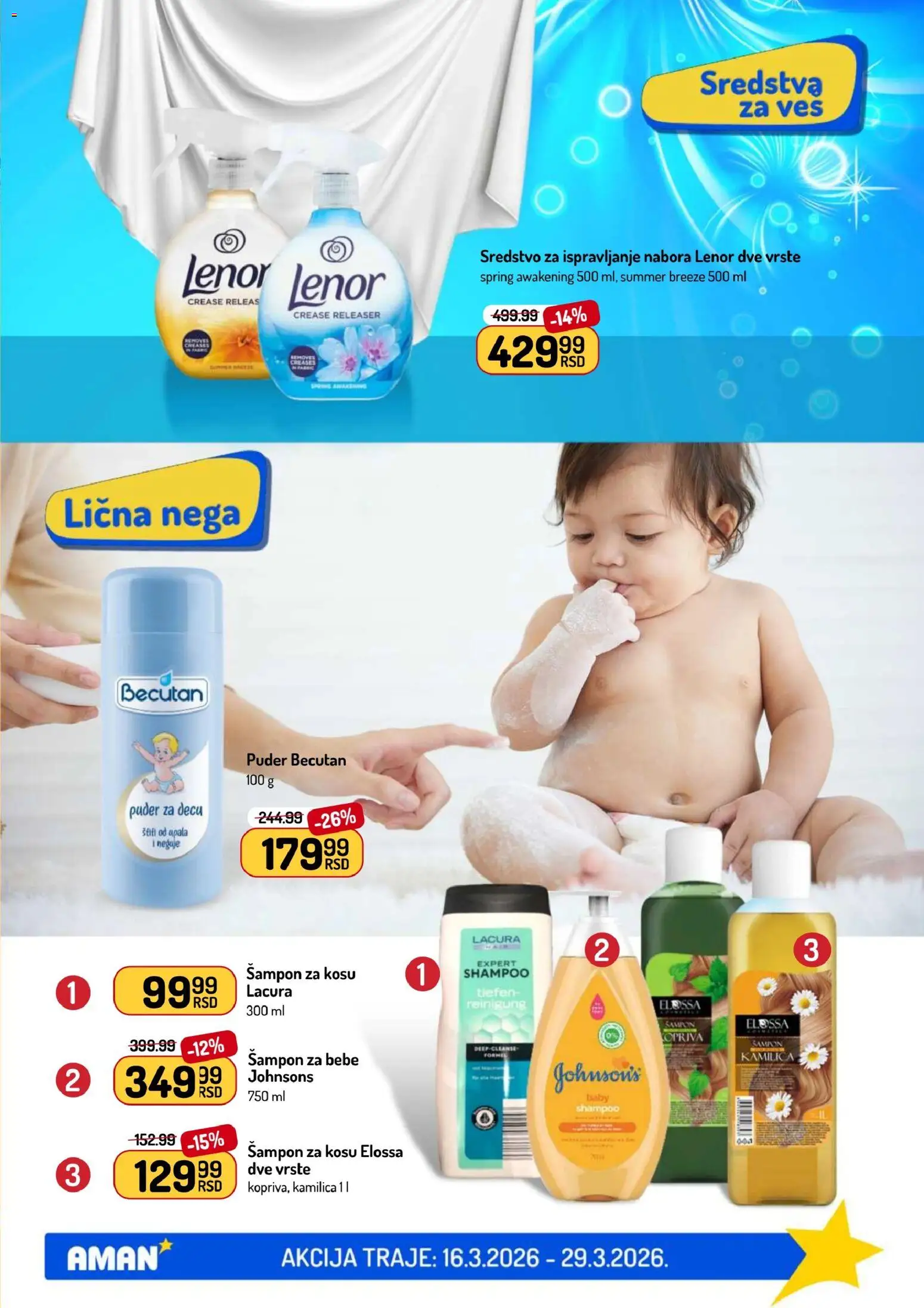 Aman katalog - važi od 16.03.2026 | Strana: 51 | Proizvode: Lenor, Puder, Šampon