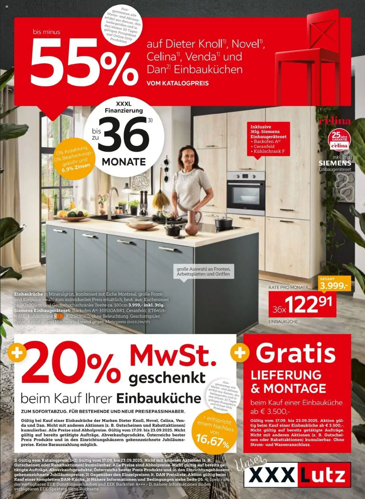 XXXLutz Jetzt Feiert Ganz Österreich Jubiläum gültig ab 16.09.2025 | Seite: 17 | Produkte: Kühlschrank