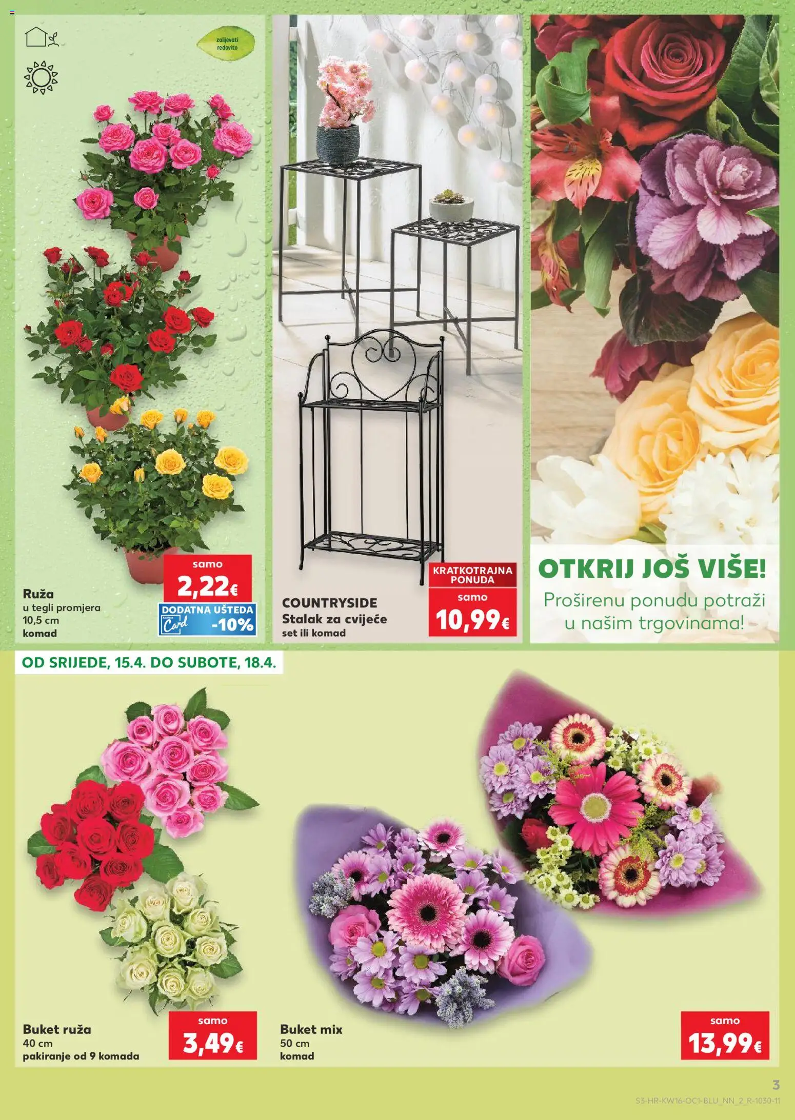 Kaufland katalog | vrijedi od 15.04.2026 | Stranica: 3 | Proizvodi: Cvijeće