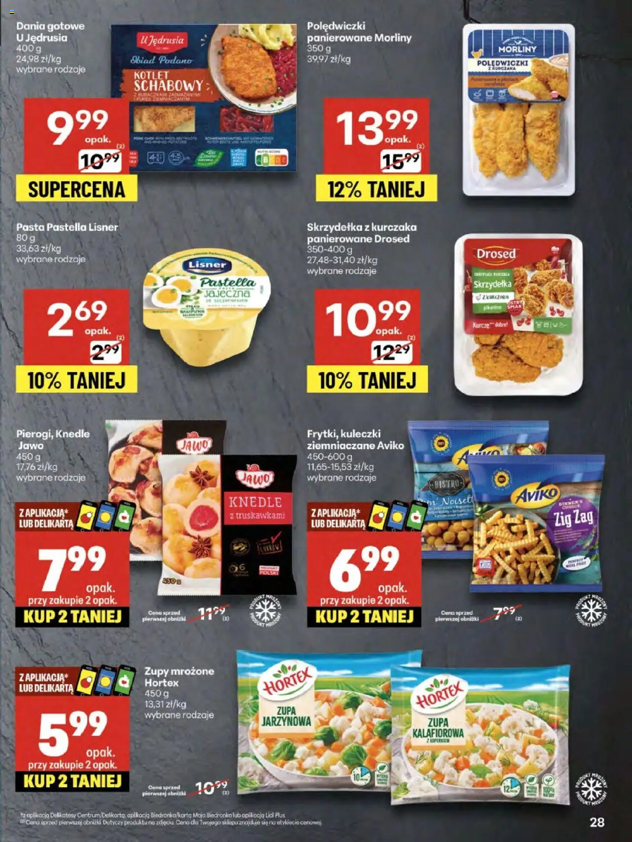 Delikatesy Centrum Gazetka od 21.08.2025 | Strona: 28 | Produkty: Skrzydełka z kurczaka, Delikatesy, Zupa, Knedle