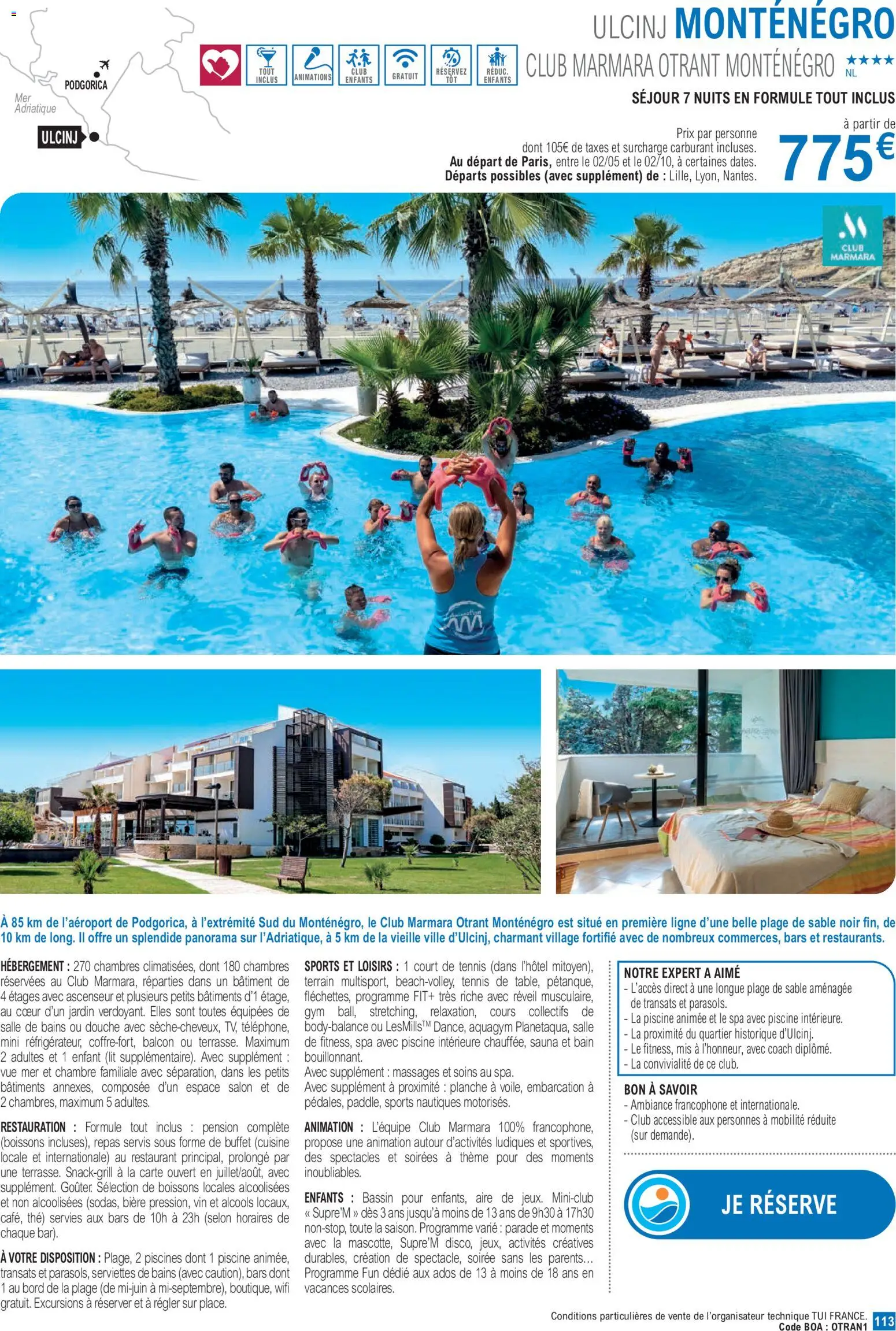 {H1} | Page: 113 | Produits: Réveil, Lit, Douche, Bière