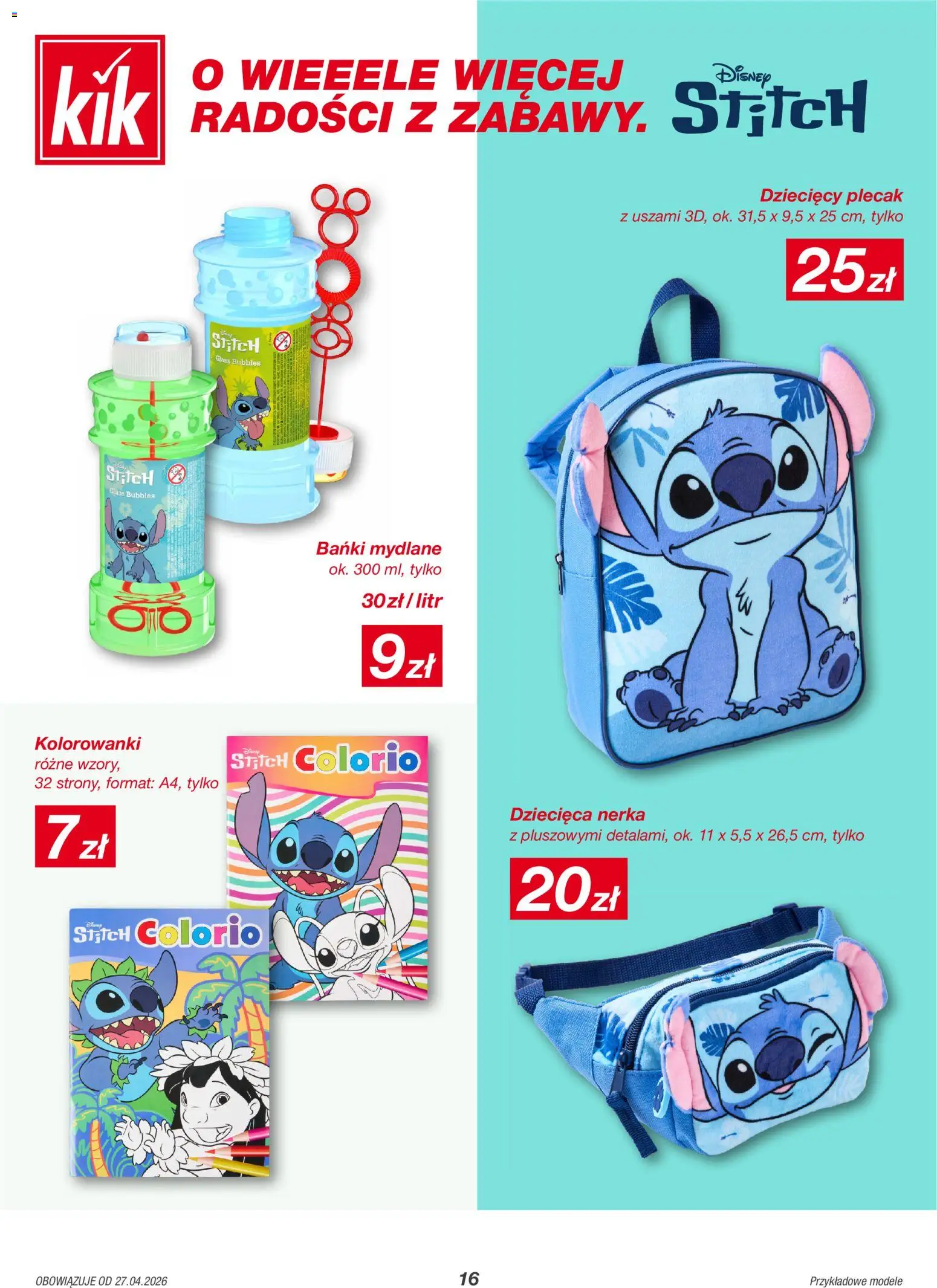 Kik gazetka od 27.04.2026 | Strona: 16 | Produkty: Plecak