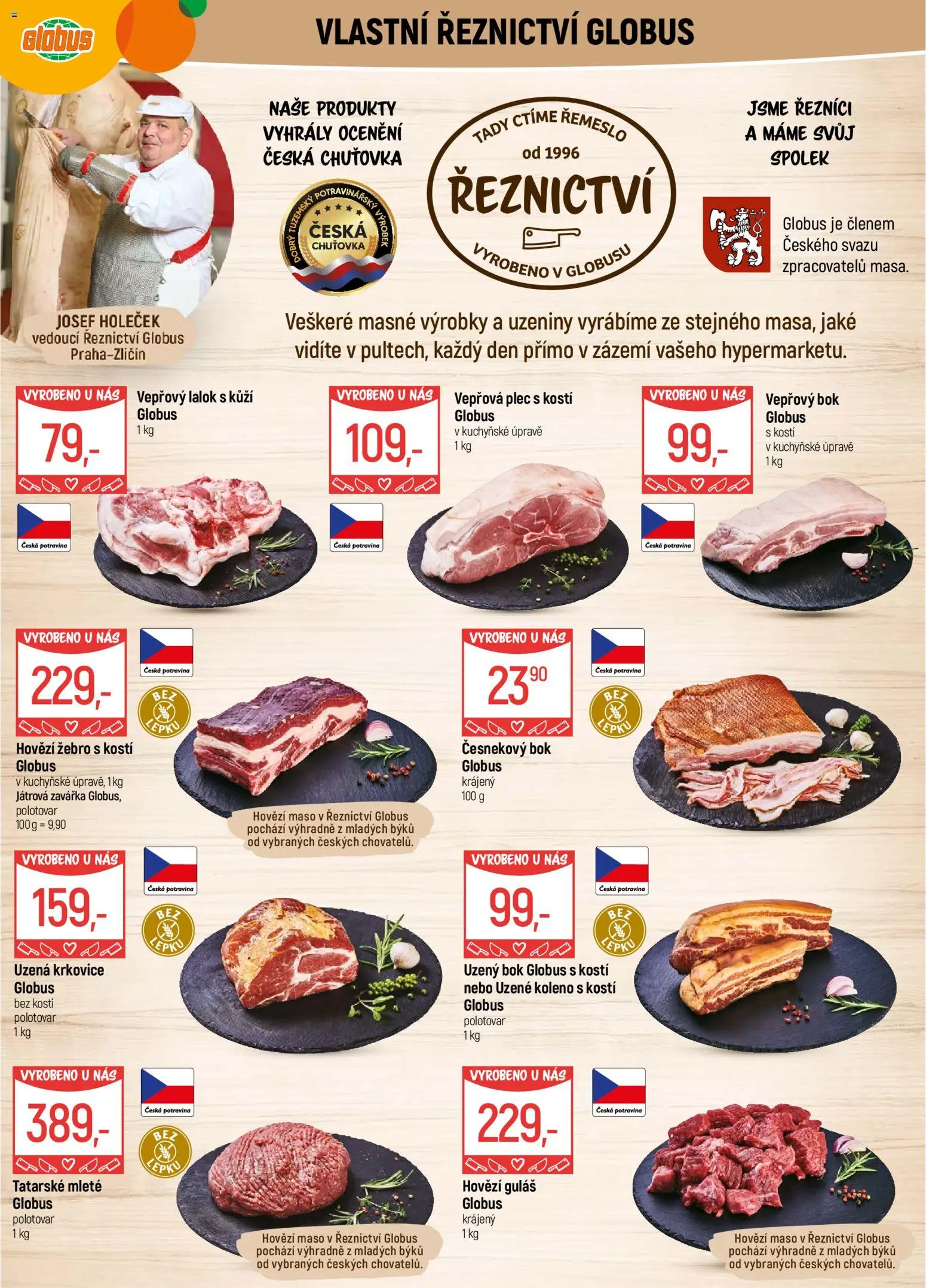 Globus leták - Praha Zličín od 27.12.2025 | Strana: 3 | Produkty: Hovězí maso, Vepřový bok, Vepřová plec, Uzené koleno