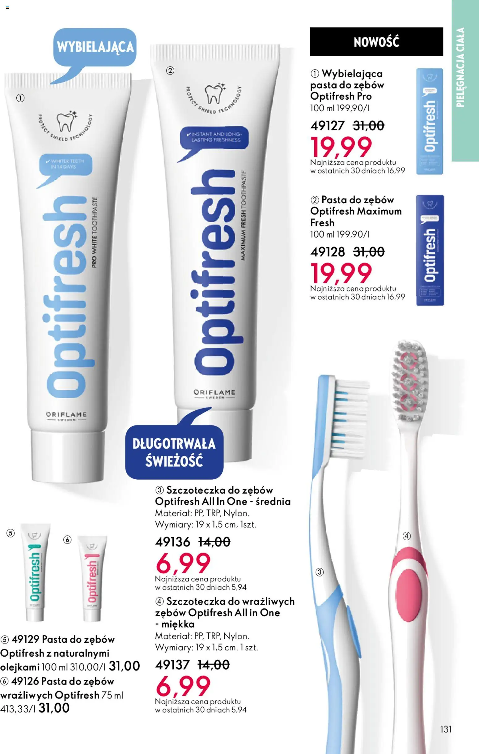 Oriflame Katalog 2 2026 od 21.01.2026 | Strona: 131 | Produkty: Pasta do zębów, Szczoteczka do zębów