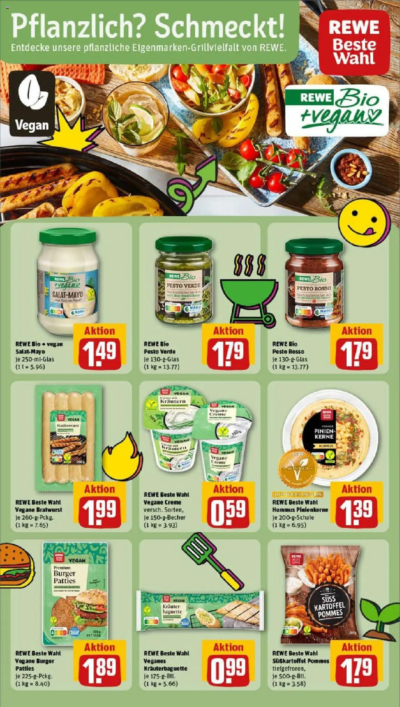 Rewe prospekt Tübingen / Lustnau	 - gültig ab dem 22.06.2025 | Seite: 10 | Produkte: Pommes, Burger, Baguette, Creme