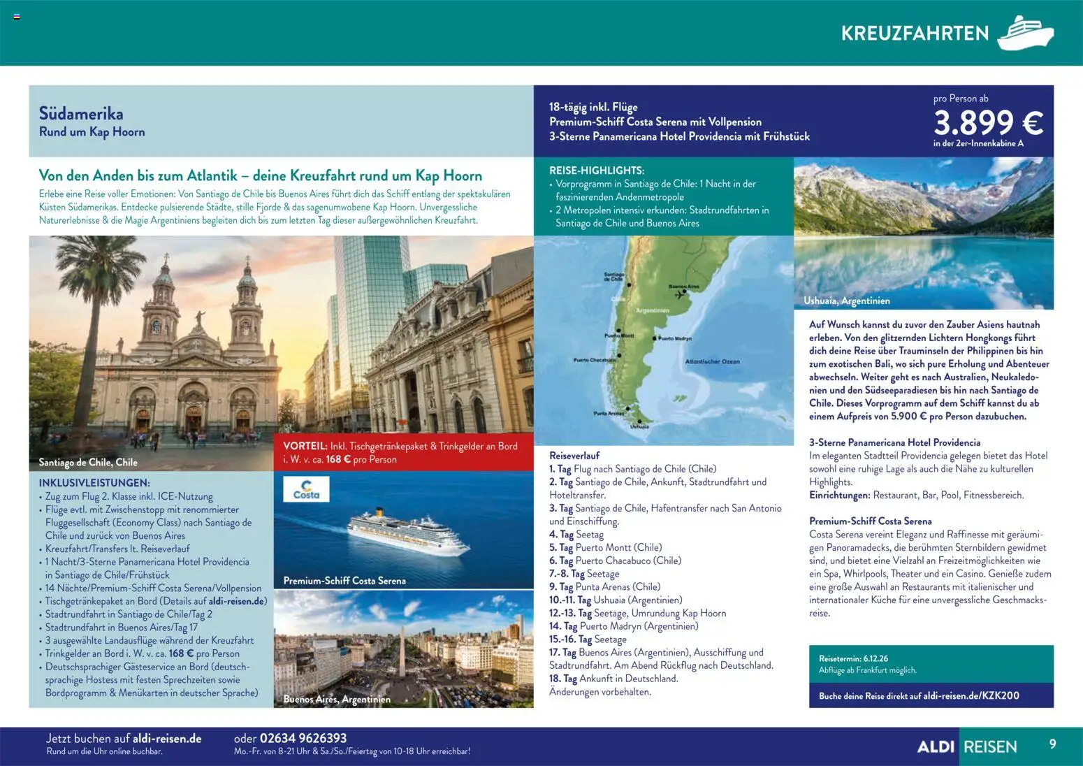 Aldi Reisen Unsere Traumreisen – gültig ab 01.11.2025 | Seite: 9 | Produkte: Küche, Uhr