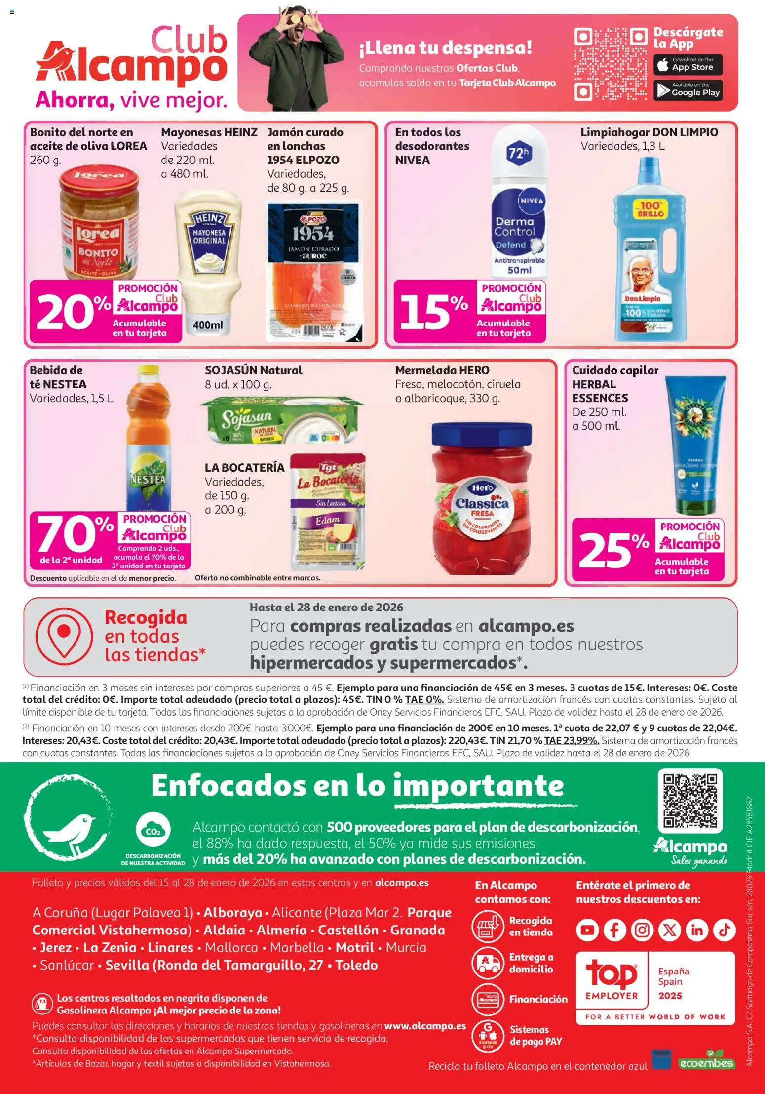 Alcampo - HG Nacional │ válido desde el 15.01.2026 | Página: 20 | Productos: Aceite, Jamón, Té, Οθόνη προβολής