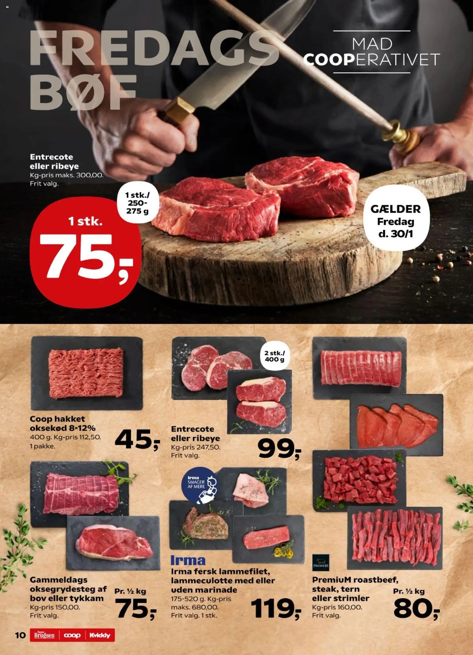 Super Brugsen tilbudsavis – gyldig fra 30.01.2026 | Side: 11 | Produkter: Oksekød, Entrecote