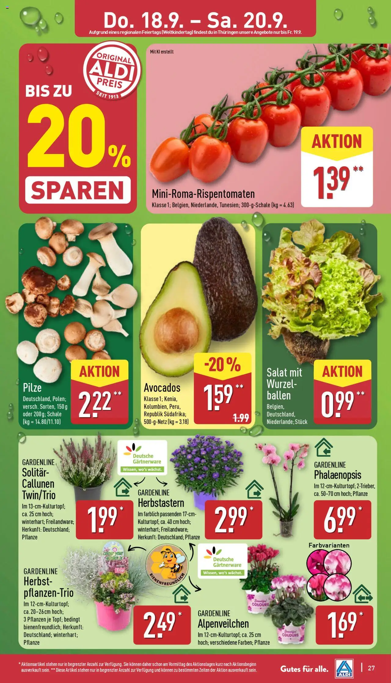 Aldi Prospekt 	 – gültig ab 15.09.2025 | Seite: 27 | Produkte: Salat