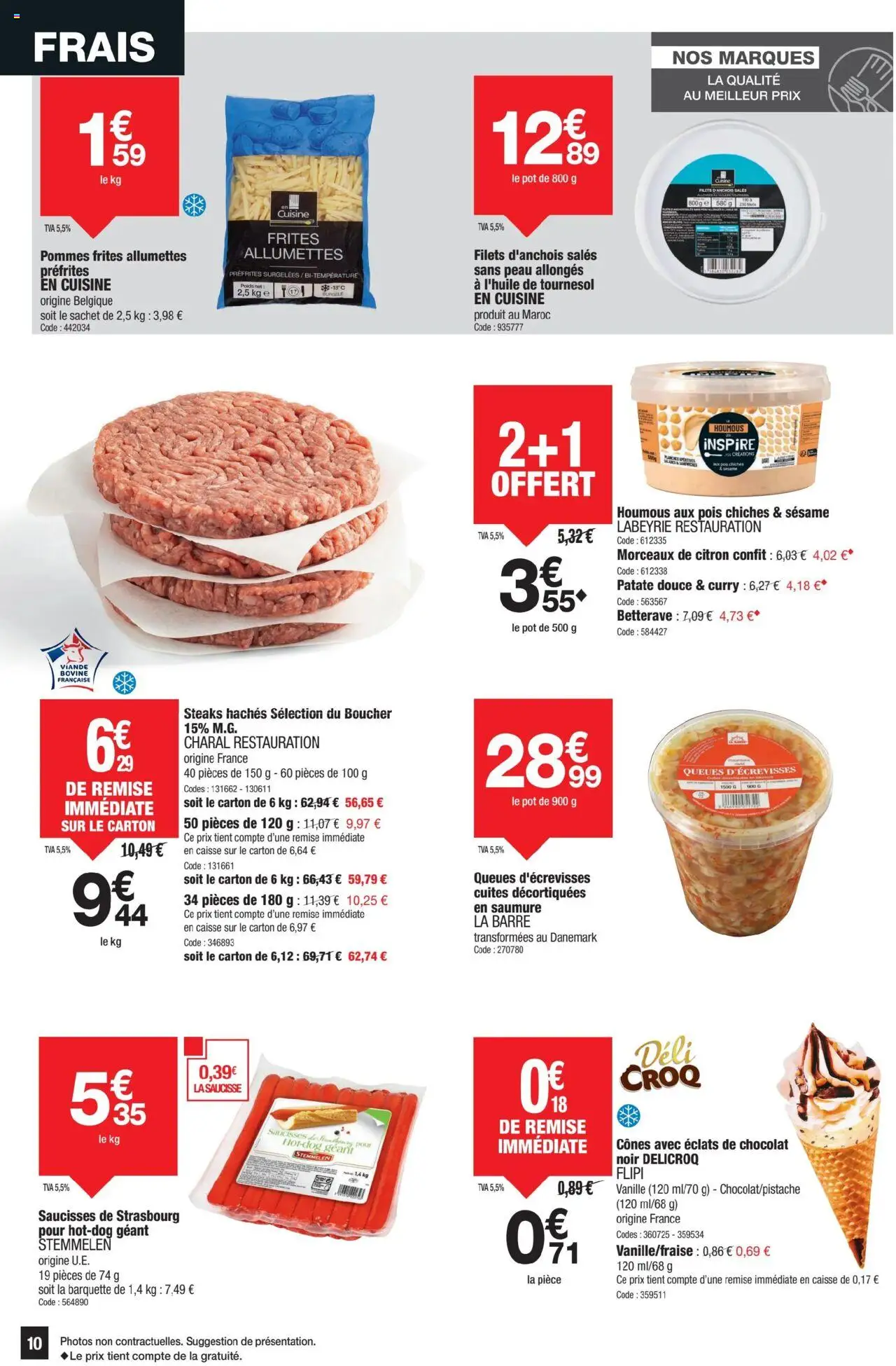  | Page: 10 | Produits: Betterave, Poids, Frites, Cônes