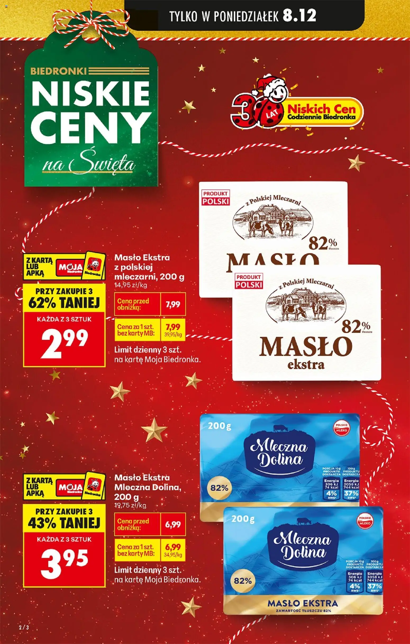 Biedronka gazetka od 08.12.2025 | Strona: 6 | Produkty: Karta, Mleko mleczna dolina, Mleko, Masło