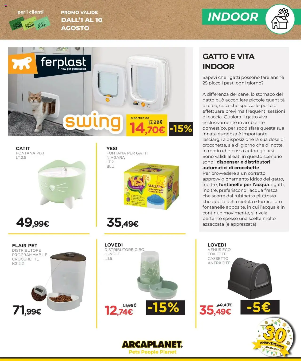 Volantino Arcaplanet del 01.08.2025 | Pagina: 29 | Prodotti: Crocchette, Ciotola