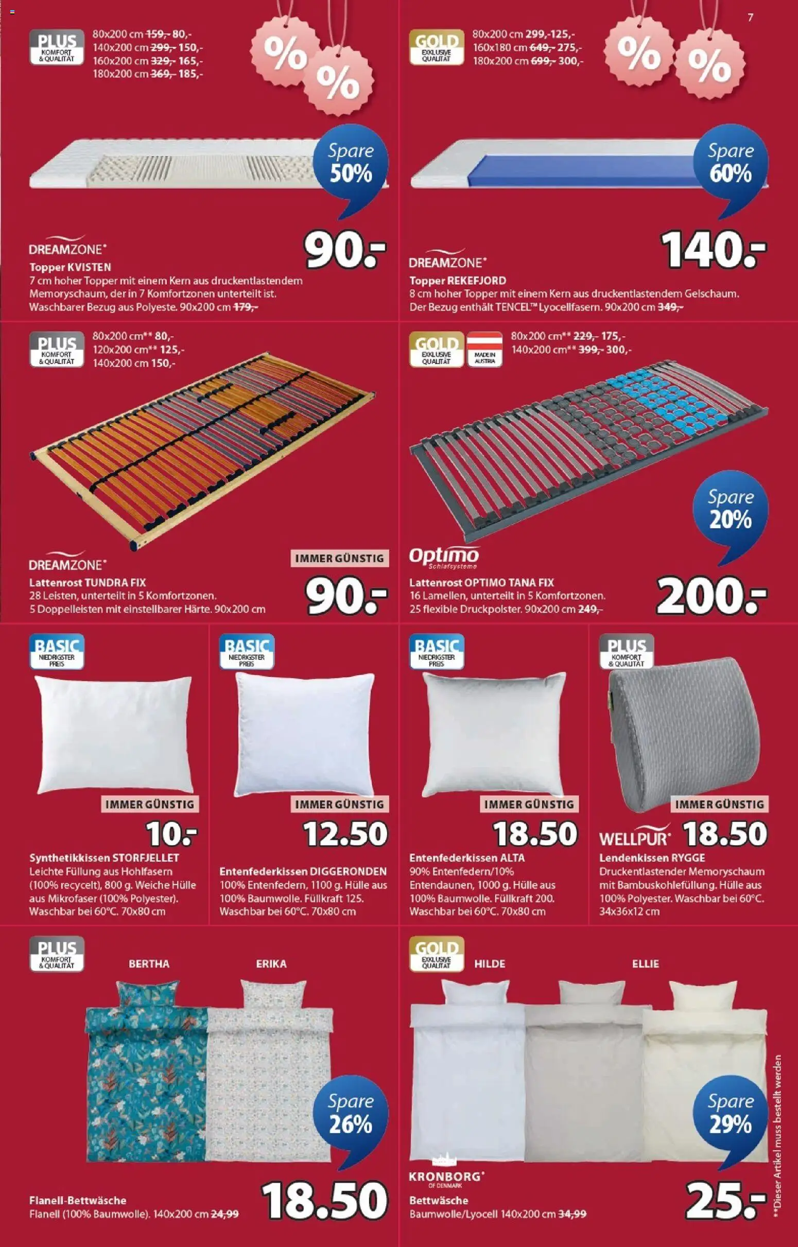 JYSK  Angebote gültig ab 05.01.2026 | Seite: 7 | Produkte: Hülle, Lattenrost