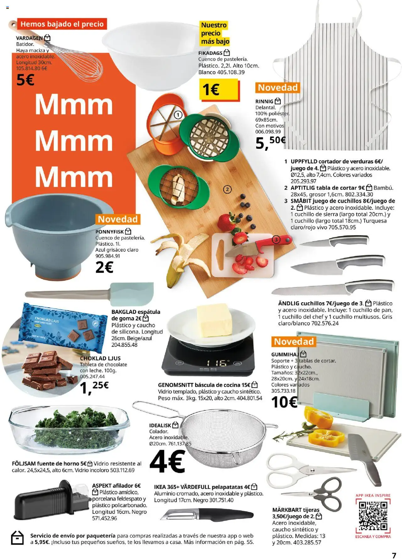 Catálogo IKEA La vida comienza en la cocina │ válido desde el 18.09.2025 | Página: 7 | Productos: Tabla de cortar, Tableta, Té, Peso