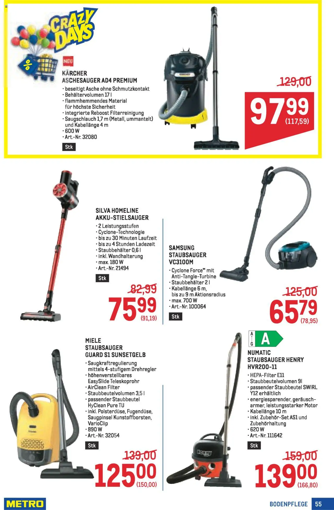Metro angebote Profi gültig ab 16.10.2025 | Seite: 55 | Produkte: Staubsauger, Samsung