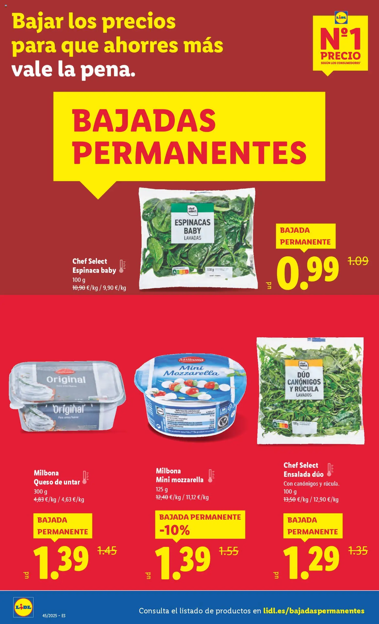 Lidl folleto │ válido desde el 03.11.2025 | Página: 2 | Productos: Espinaca, Queso, Πορσελάνη, Ensalada