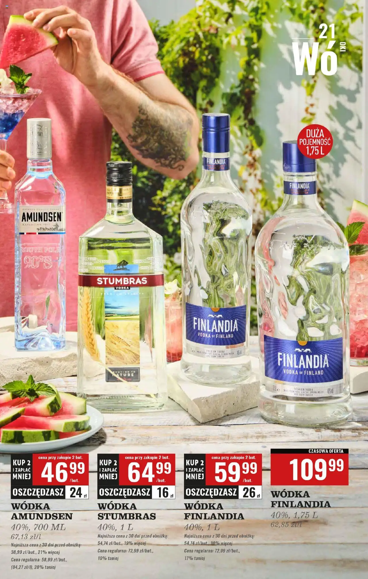 Biedronka gazetka - Czas na toast od 28.07.2025 | Strona: 23 | Produkty: Wódka finlandia, Wódka Stumbras, Vodka, Wódka