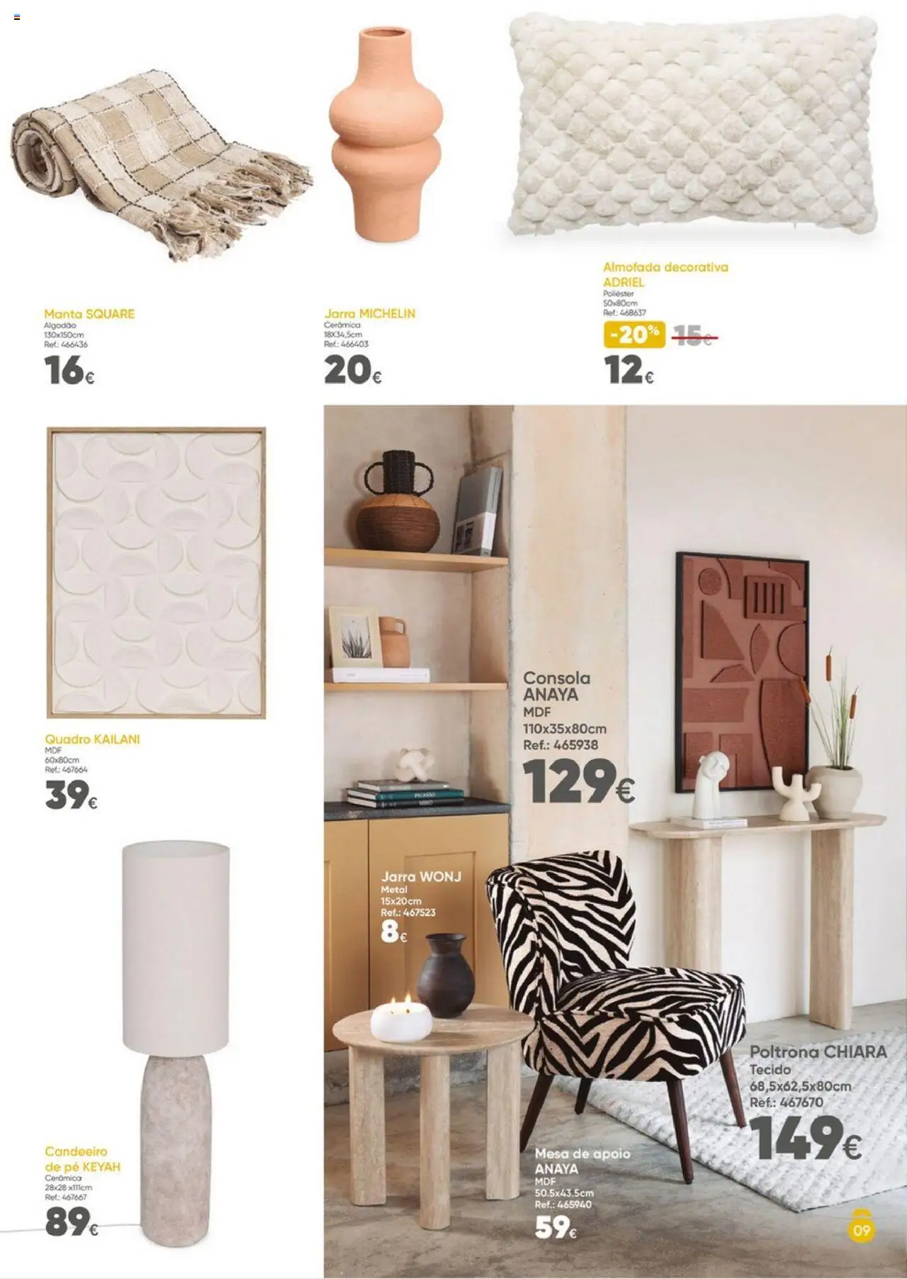 Hôma Catálogo │ válido de 19.09.2025 | Página: 9 | Produtos: Poltrona, Algodão, Almofada, Mesa